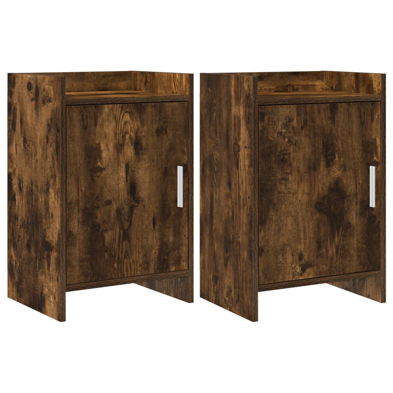 Nachtkastjes 2 pcs Gerookt eiken 40 x 30 x 60 cm Bewerkt hout