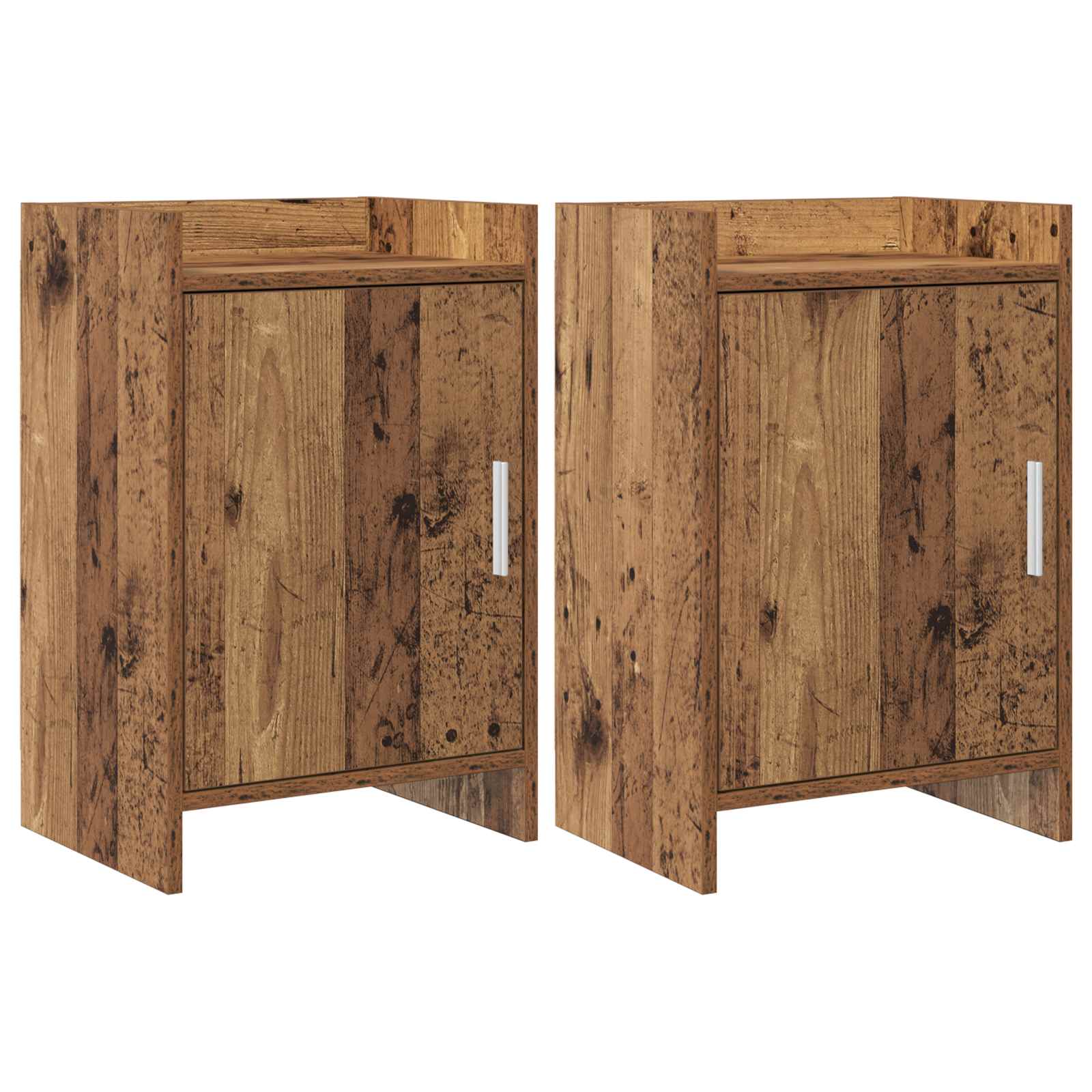 Nachtkastjes 2 pcs Oud hout 40 x 30 x 60 cm Bewerkt hout – afbeelding 1