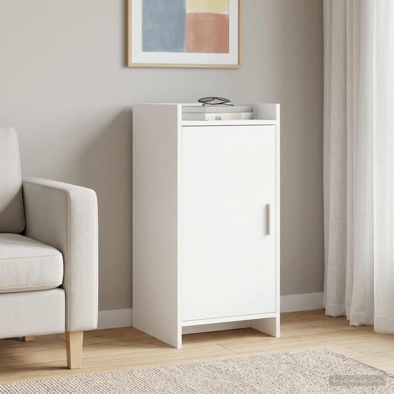 Dressoir Wit 40 x 36 x 80 cm Bewerkt hout
