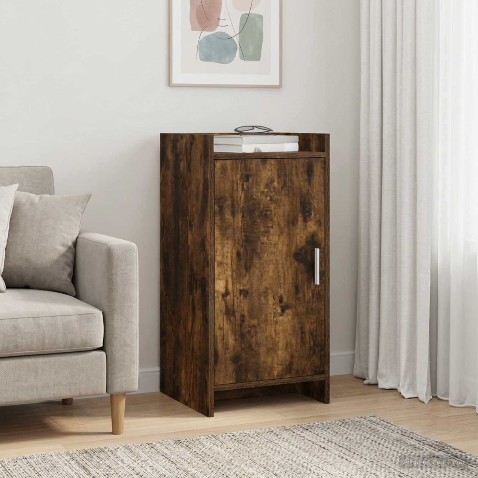 Dressoir Gerookt eiken 40 x 36 x 80 cm Bewerkt hout