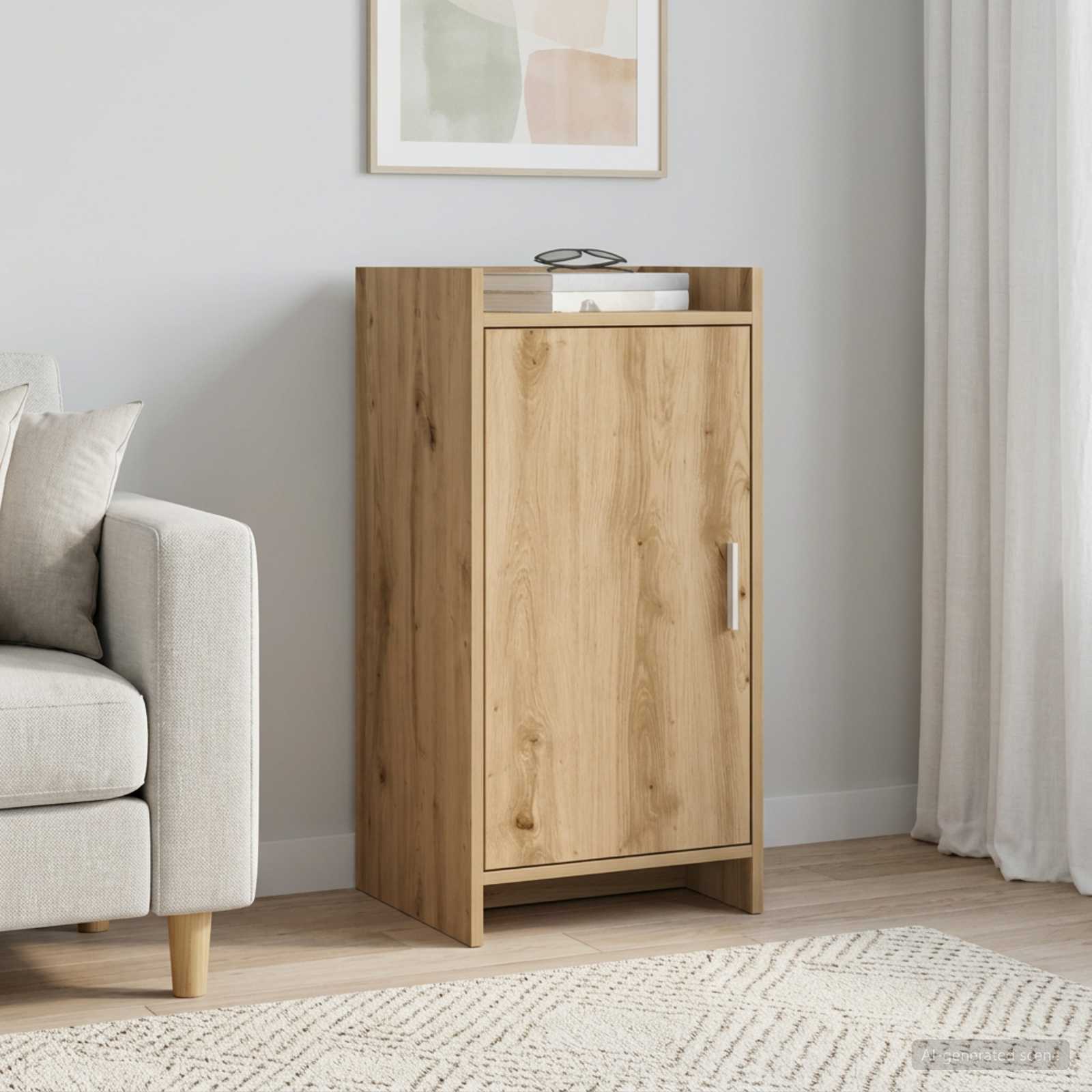 Dressoir Artisanaal eiken 40 x 36 x 80 cm Bewerkt hout
