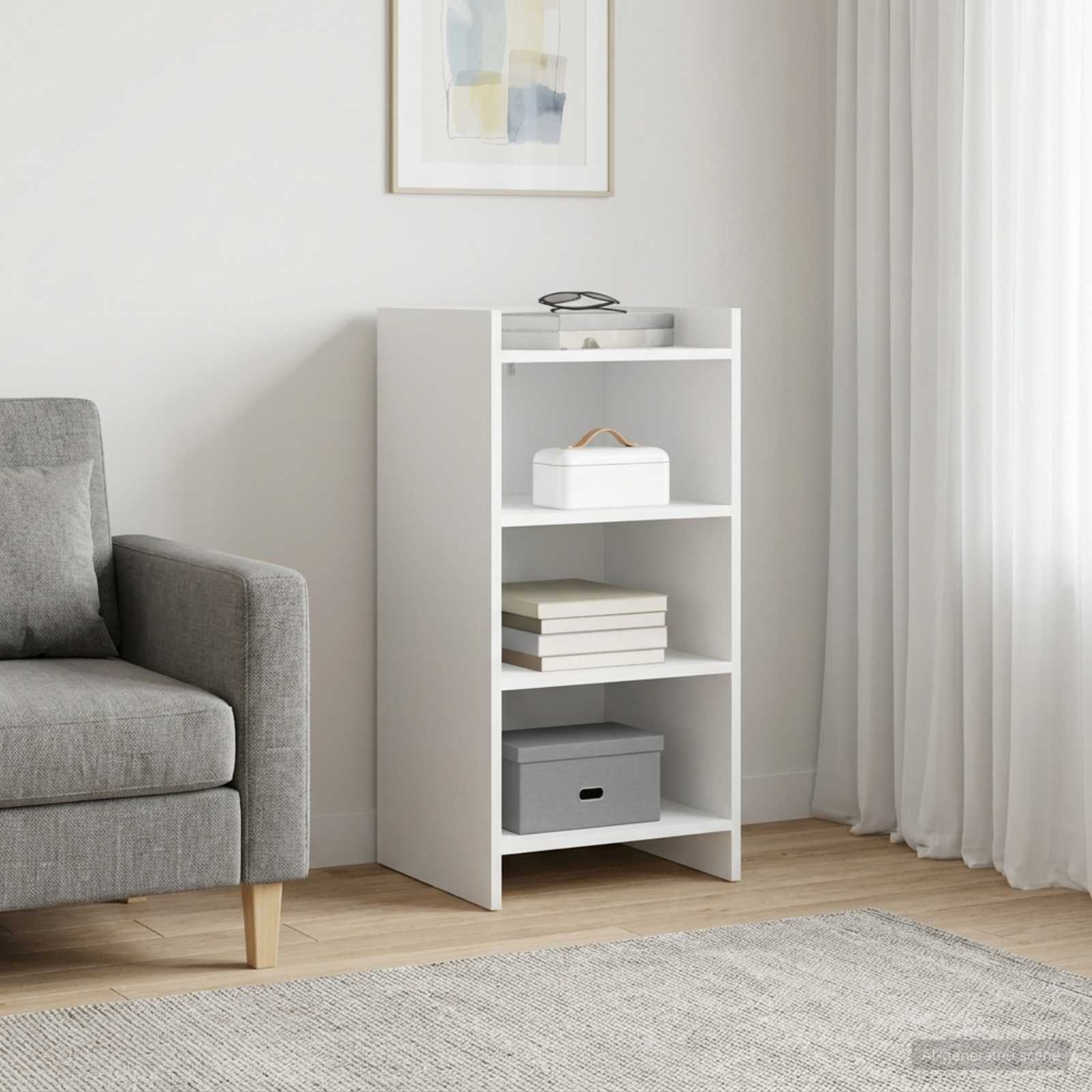 Dressoir Wit 40 x 36 x 80 cm Bewerkt hout