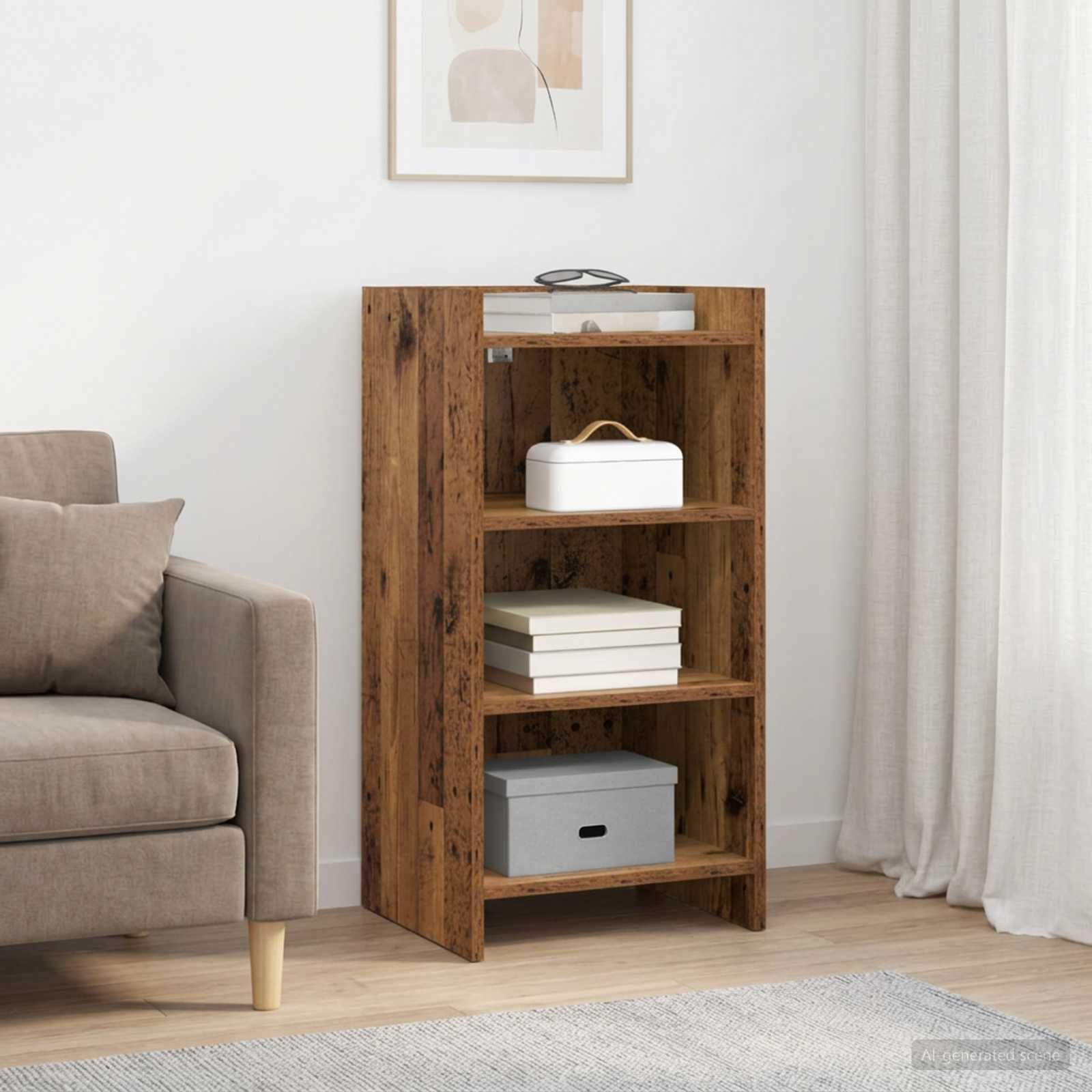 Dressoir Oud hout 40 x 36 x 80 cm Bewerkt hout