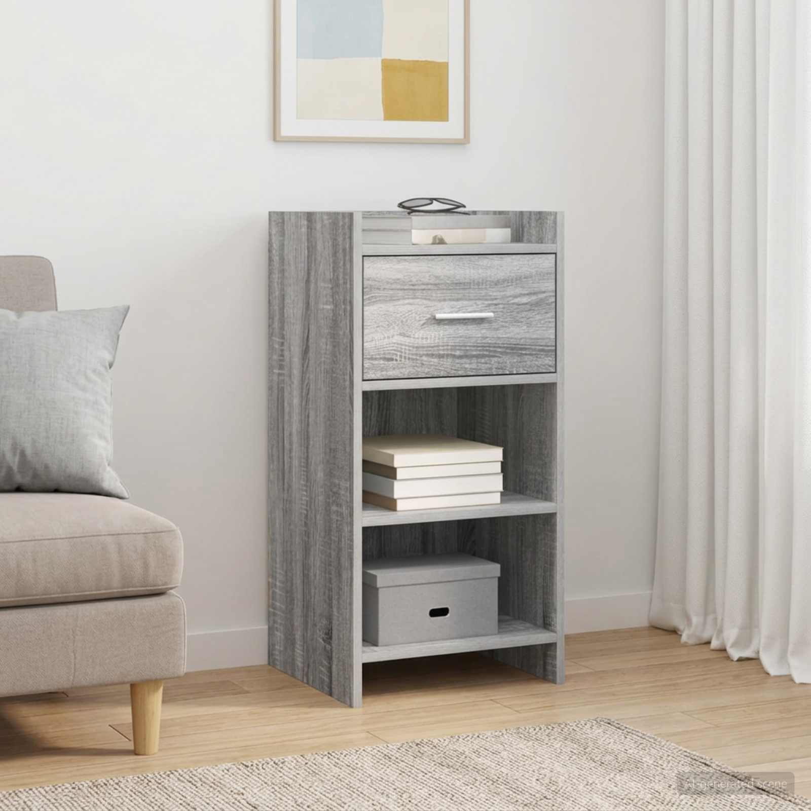 Dressoir Grijs Sonoma 40 x 36 x 80 cm Bewerkt hout
