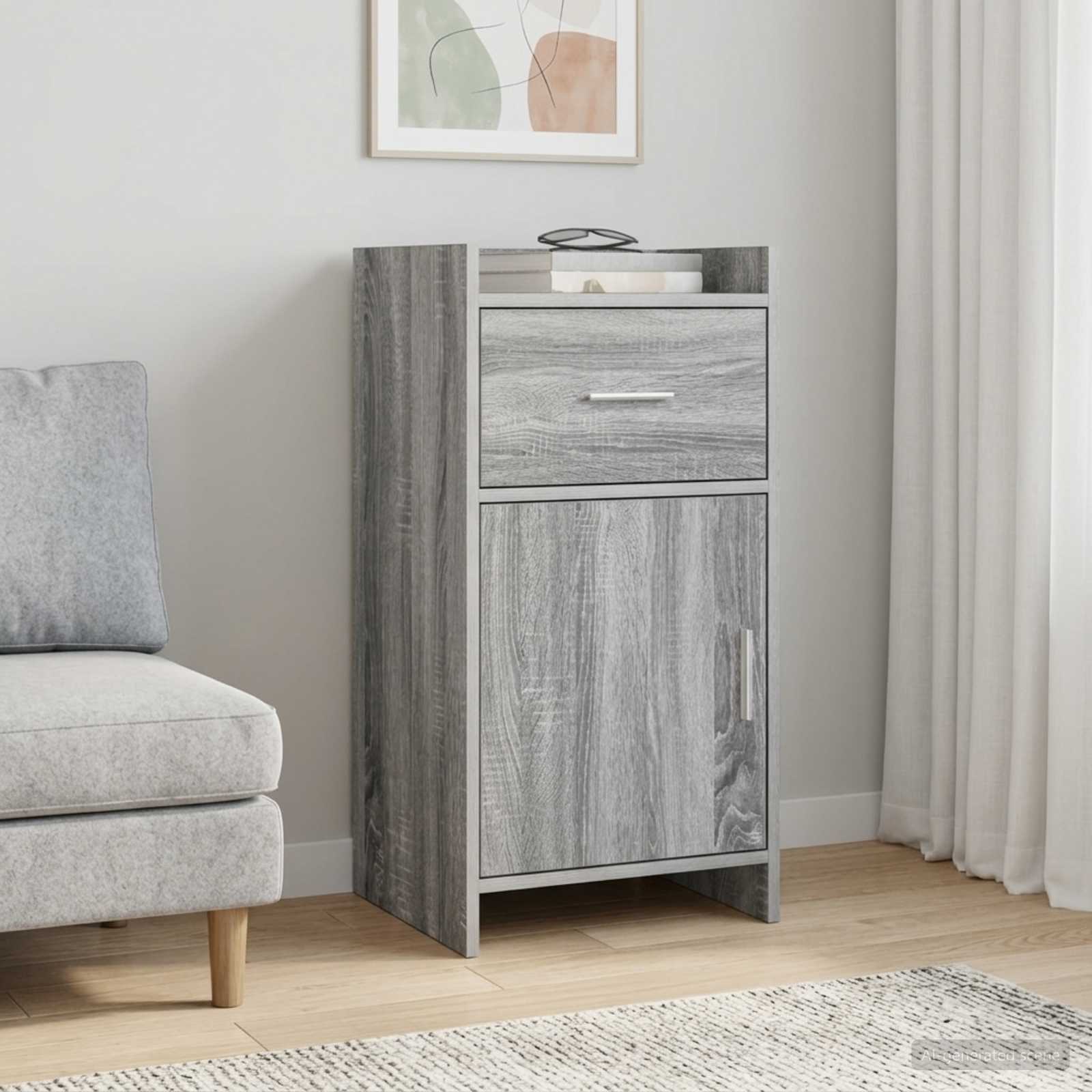 Dressoir Grijs Sonoma 40 x 36 x 80 cm Bewerkt hout