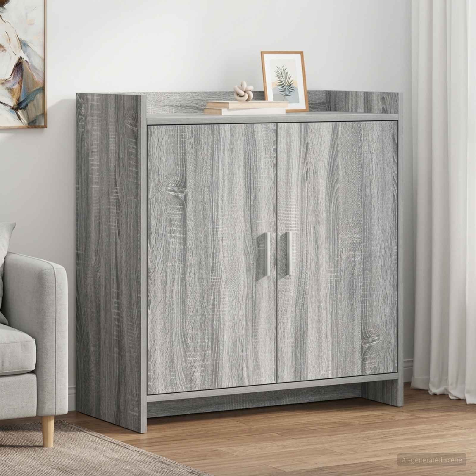 Dressoir Grijs Sonoma 72 x 36 x 80 cm Bewerkt hout