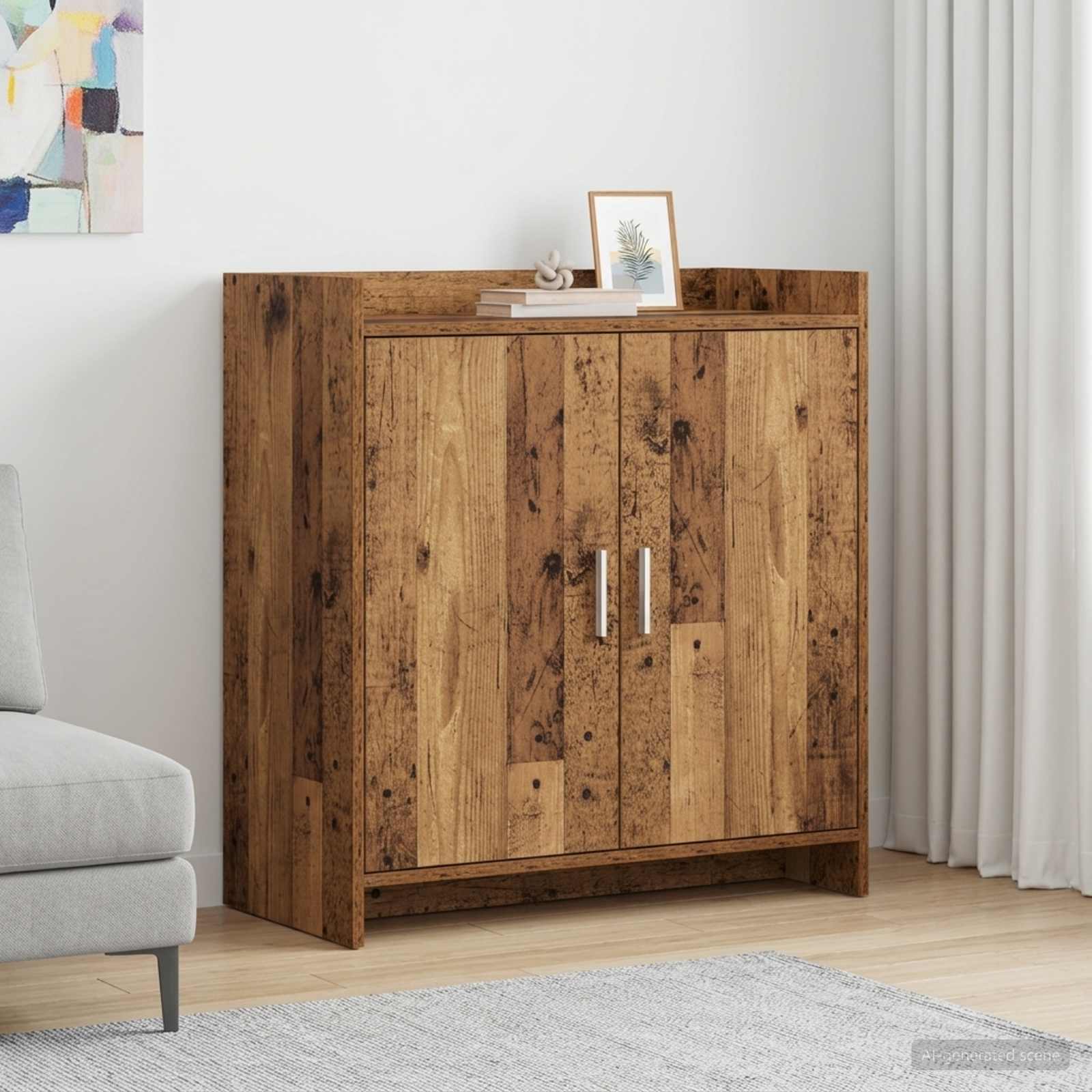 Dressoir Oud hout 72 x 36 x 80 cm Bewerkt hout