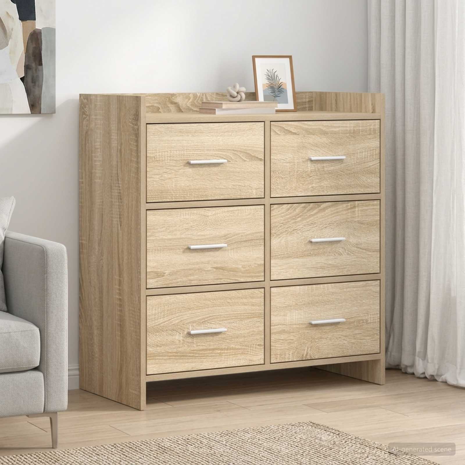 Dressoir Sonoma Eiken 75 x 33 x 80 cm Bewerkt hout