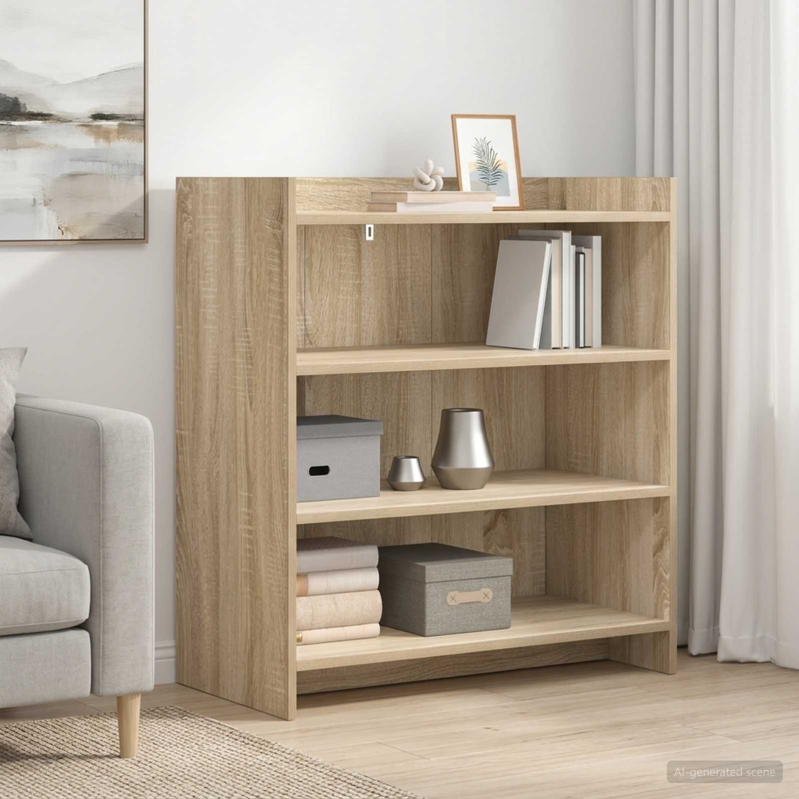 Dressoir Sonoma Eiken 75 x 36 x 80 cm Bewerkt hout