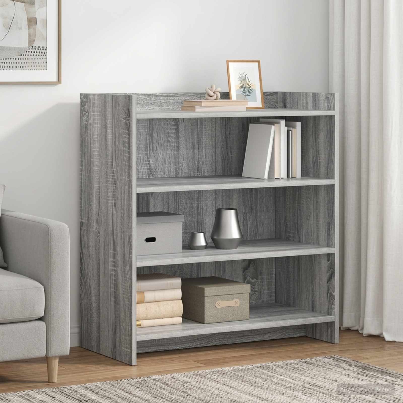 Dressoir Grijs Sonoma 75 x 36 x 80 cm Bewerkt hout