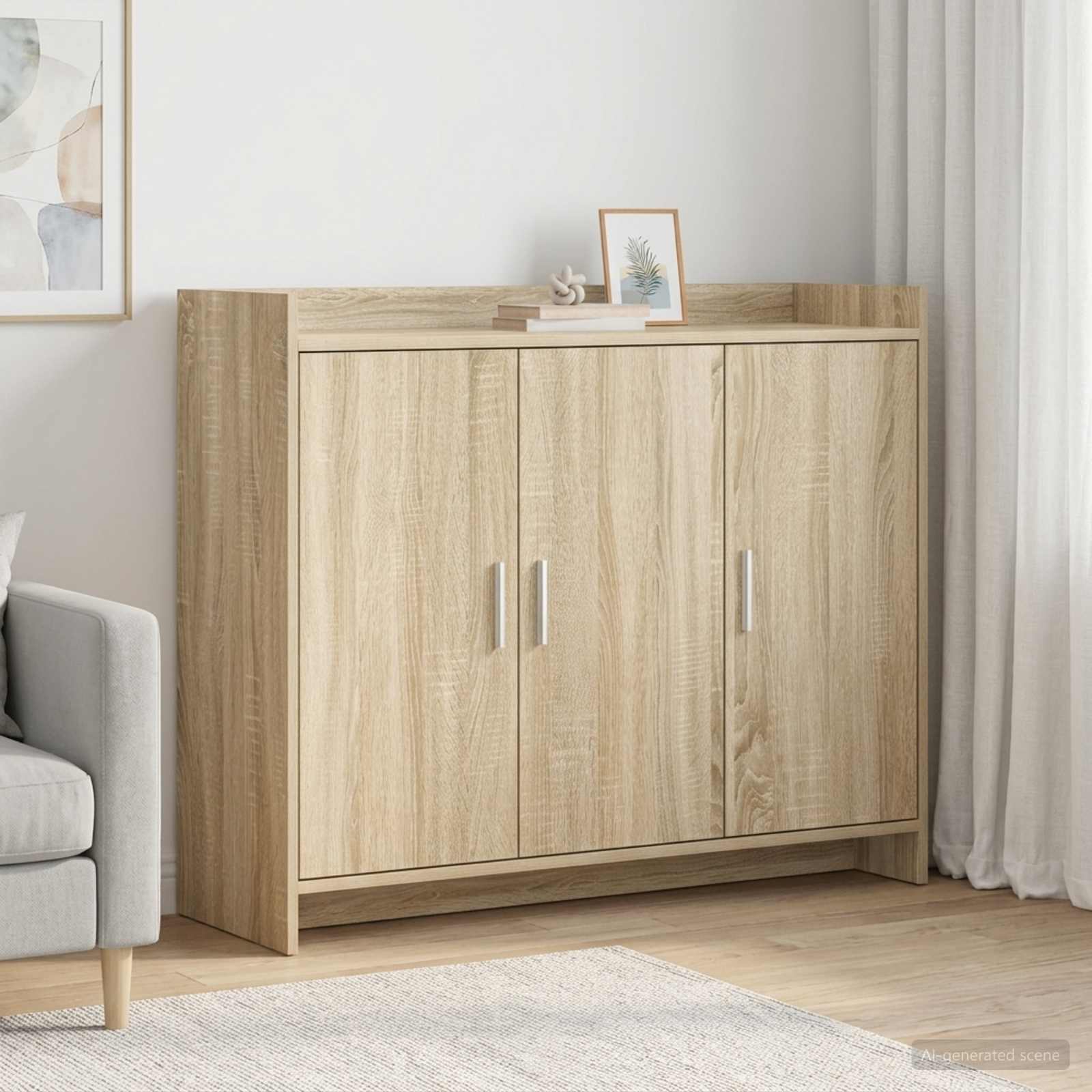 Dressoir Sonoma Eiken 98,5 x 33 x 80 cm Bewerkt hout