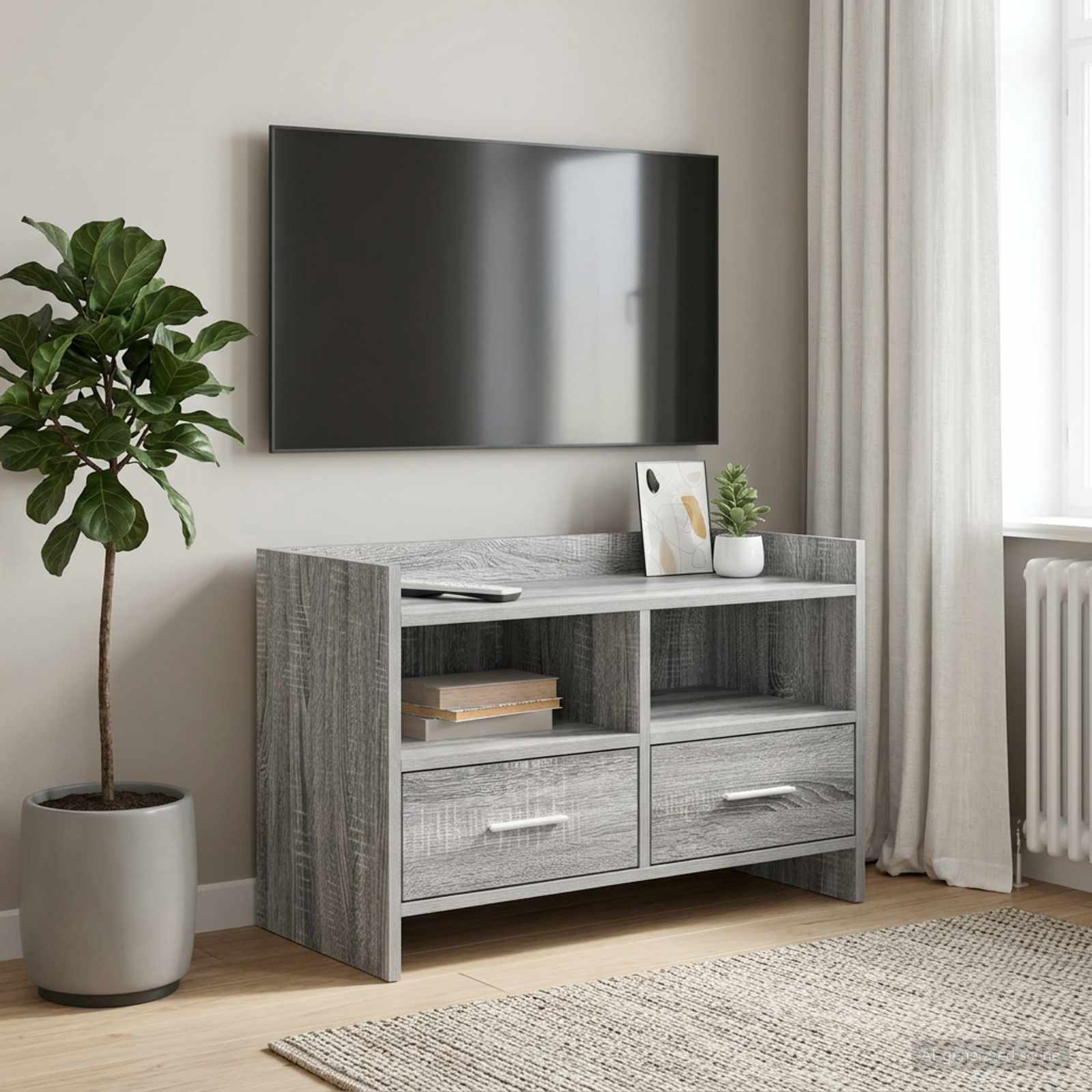TV-kast 71,5 x 33 x 47 cm Grijs Sonoma Bewerkt hout