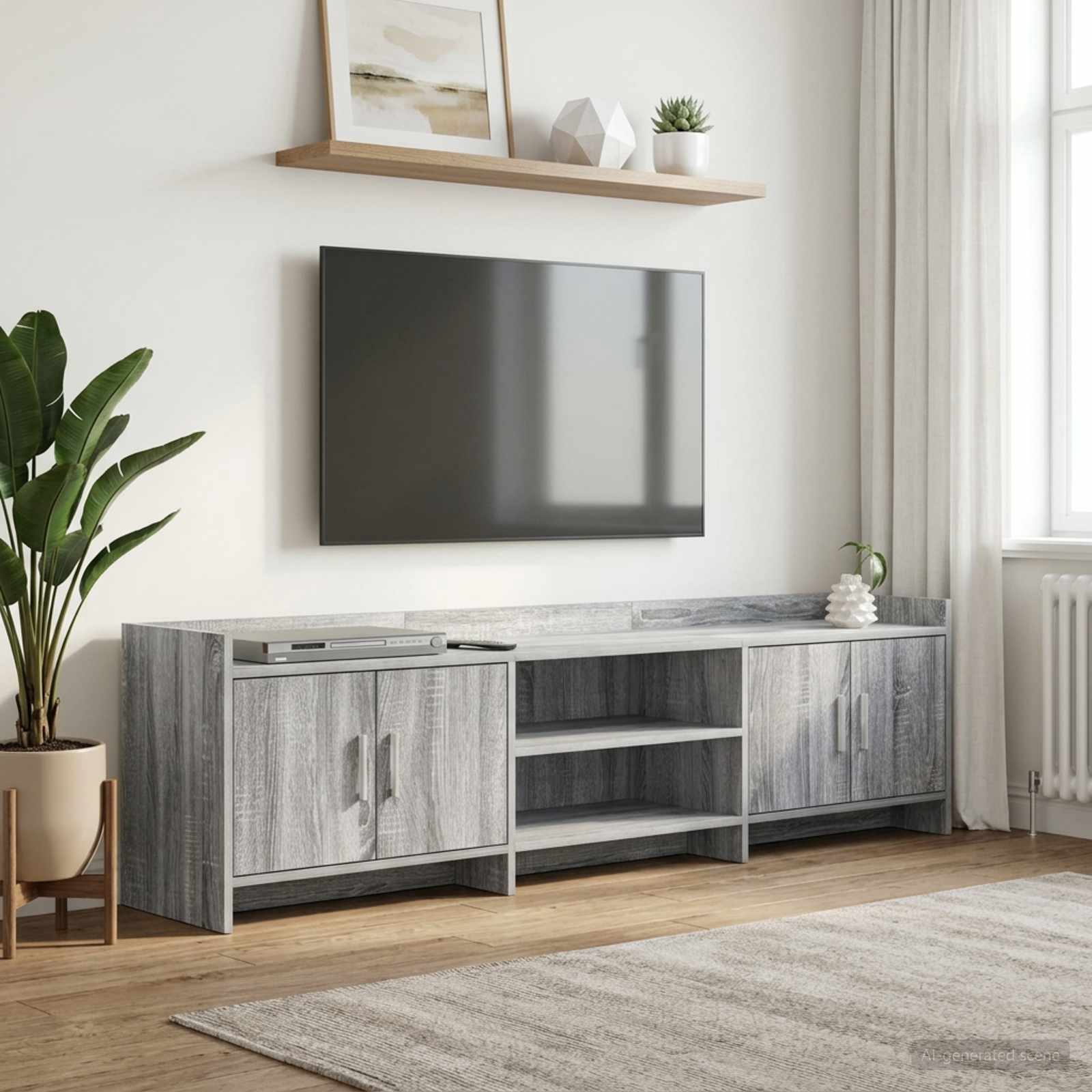 TV-kast 168 x 33 x 47 cm Grijs Sonoma Bewerkt hout