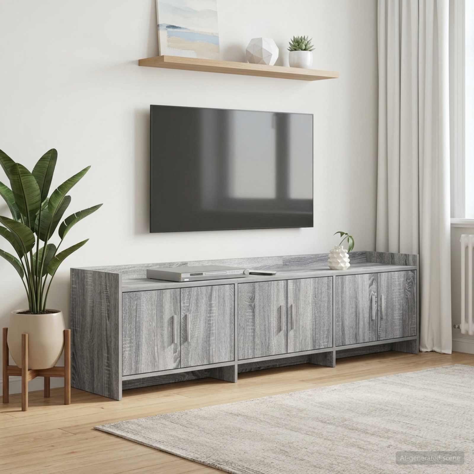 TV-kast 168 x 33 x 47 cm Grijs Sonoma Bewerkt hout