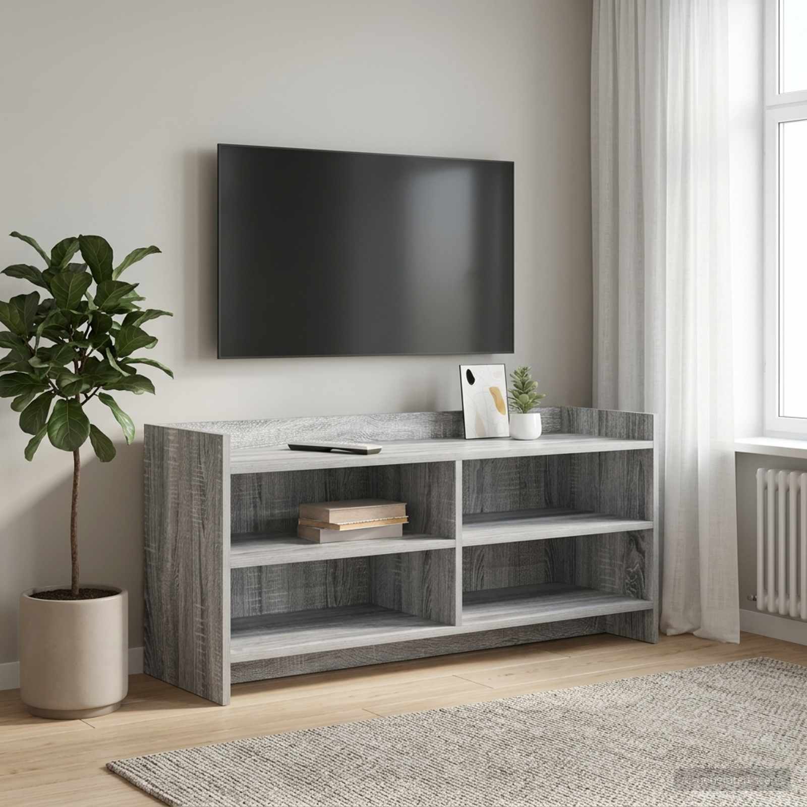 TV-kast 100 x 33 x 47 cm Grijs Sonoma Bewerkt hout
