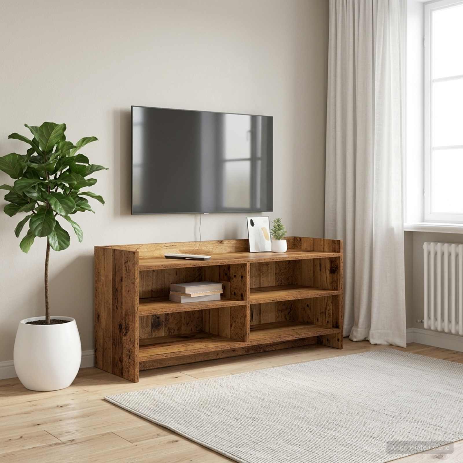 TV-kast 100 x 33 x 47 cm Oud hout Bewerkt hout