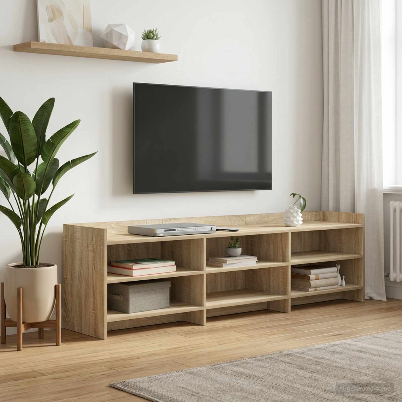TV-kast 168 x 33 x 47 cm Sonoma Eiken Bewerkt hout