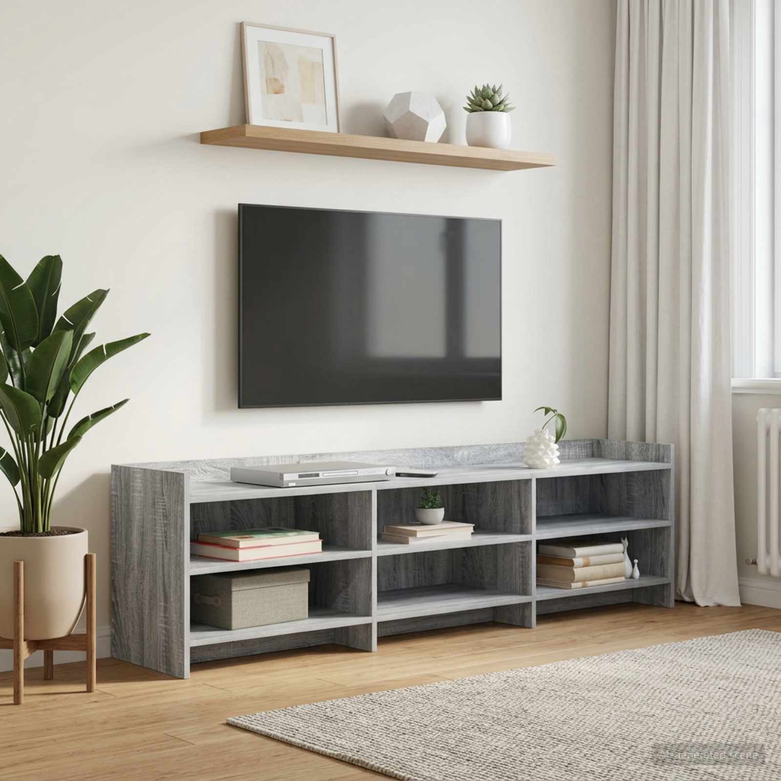 TV-kast 168 x 33 x 47 cm Grijs Sonoma Bewerkt hout