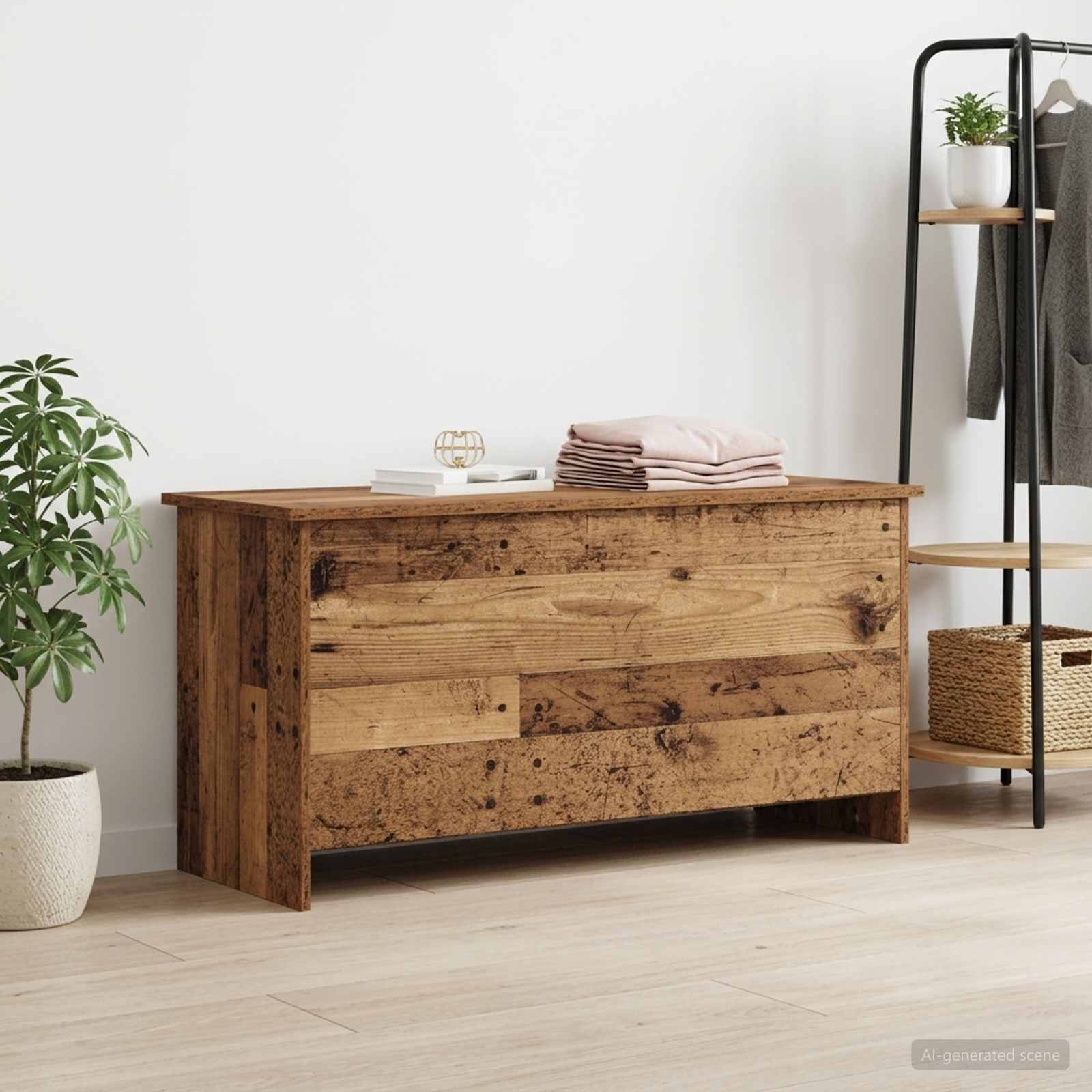 Opbergkist met opslag Oud hout 100 x 40 x 50 cm Bewerkt hout