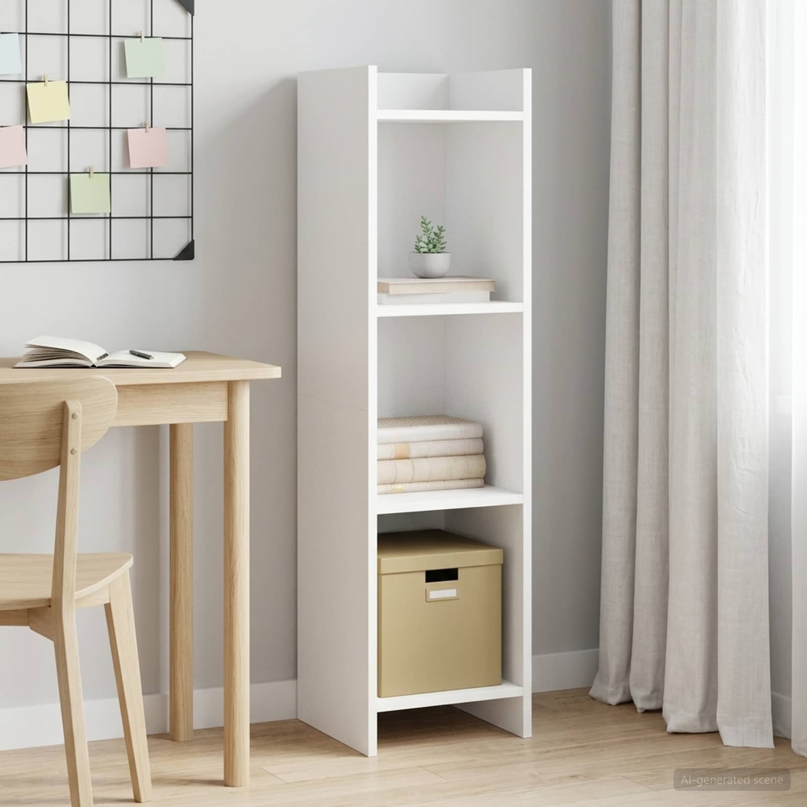 Boekenkast Wit 30 x 30 x 111 cm Bewerkt hout