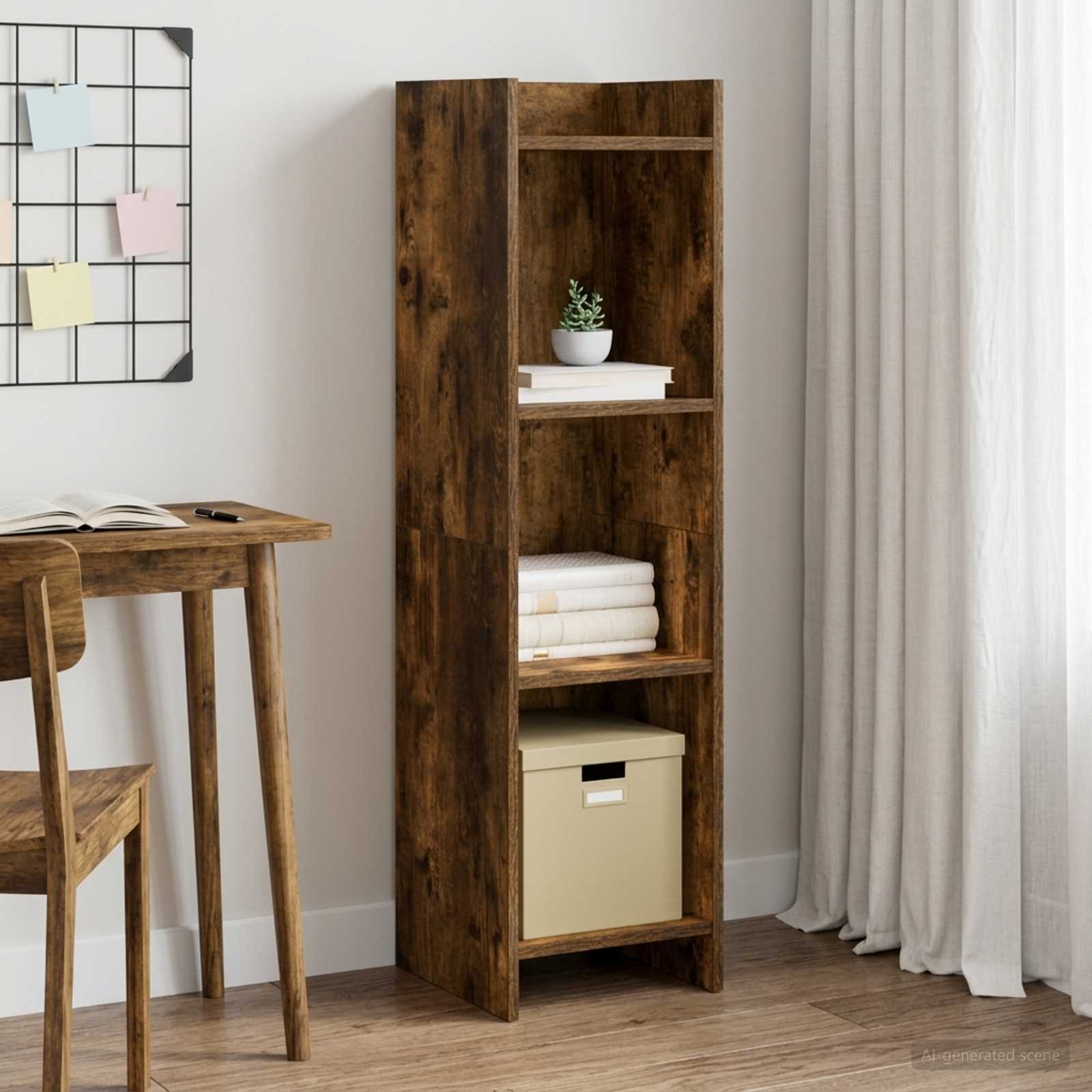 Boekenkast Gerookt eiken 30 x 30 x 111 cm Bewerkt hout