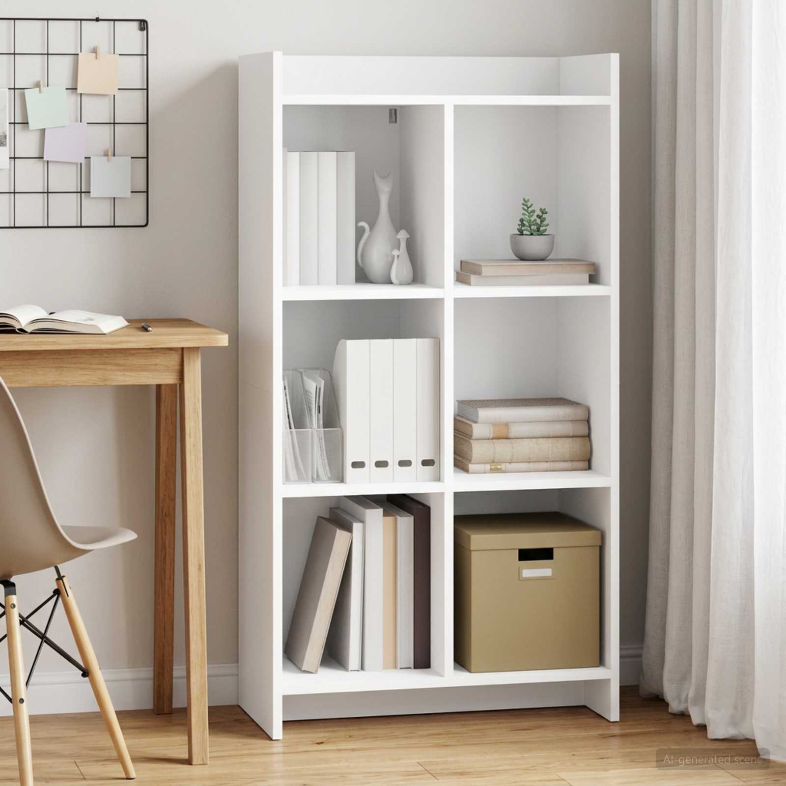 Boekenkast Wit 59 x 30 x 111 cm Bewerkt hout