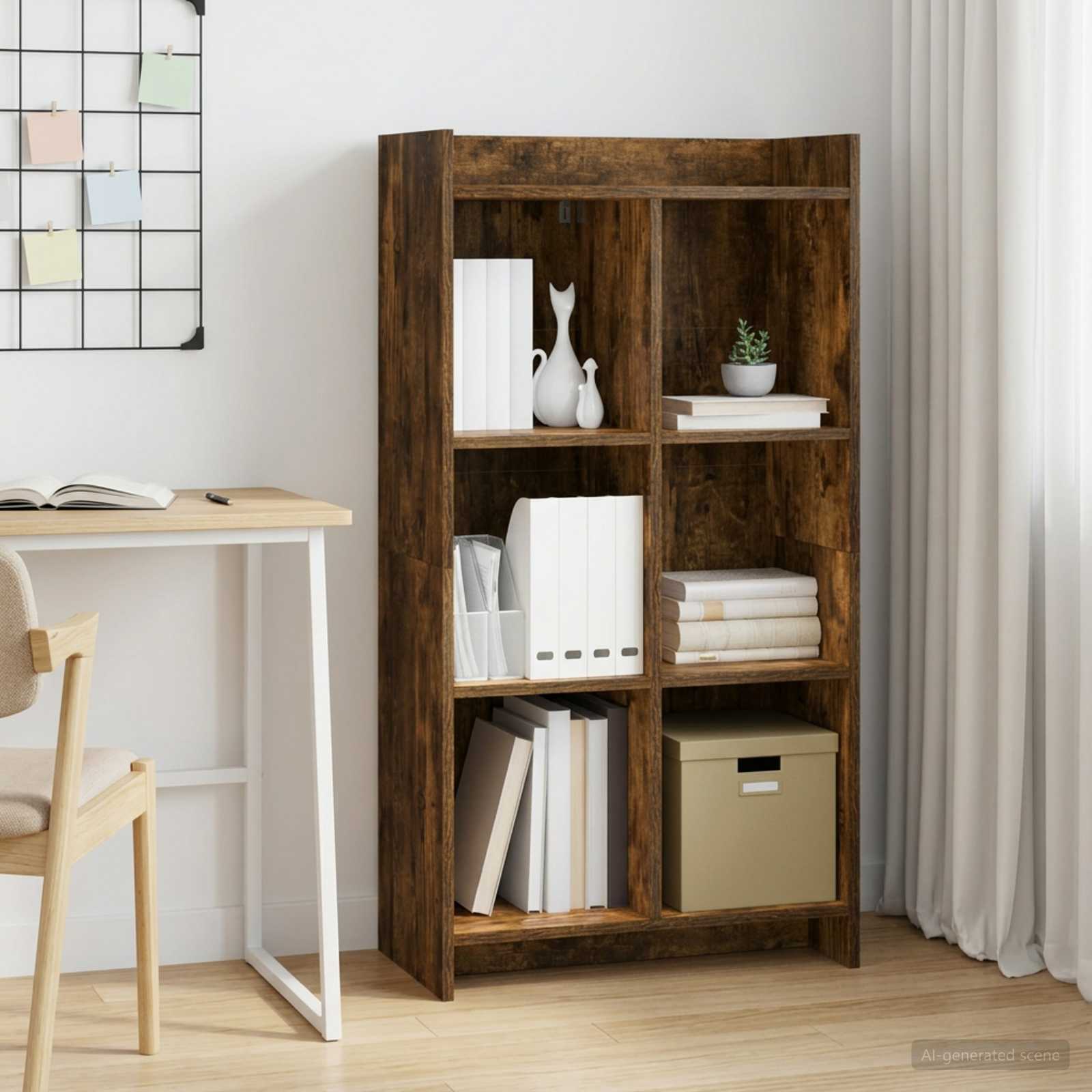Boekenkast Gerookt eiken 59 x 30 x 111 cm Bewerkt hout