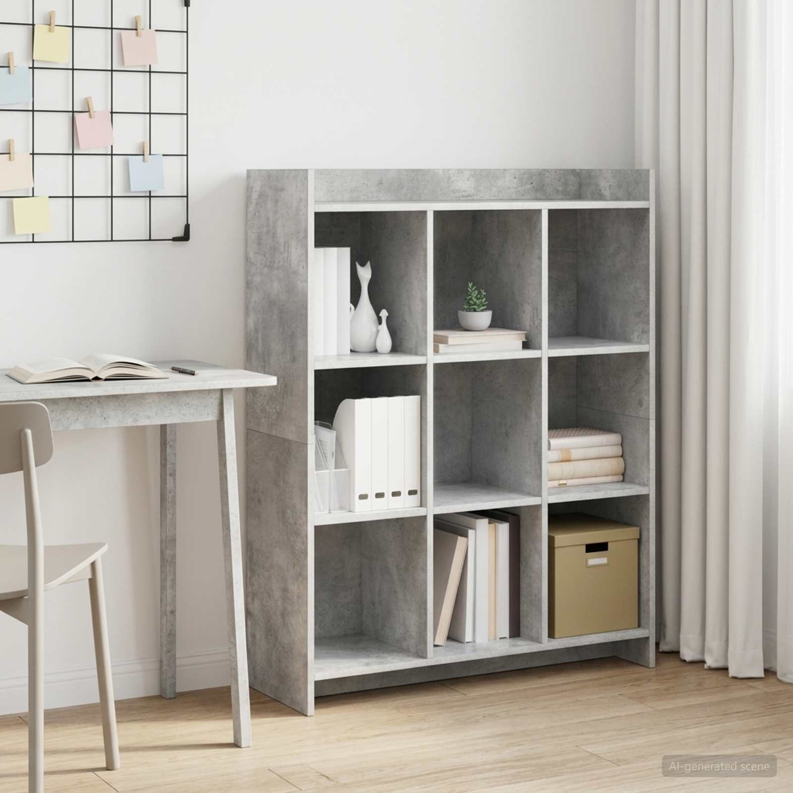 Boekenkast Concerte Grijs 87,5 x 30 x 111 cm Bewerkt hout