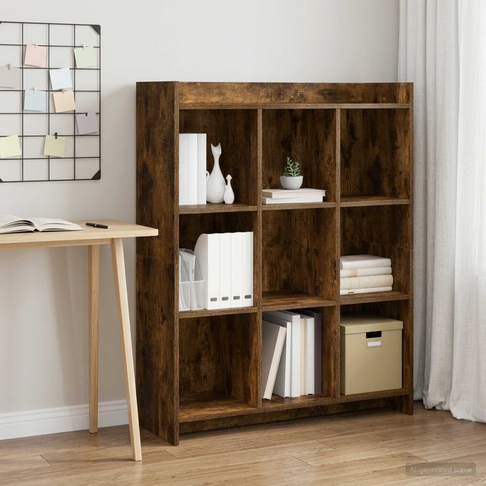 Boekenkast Gerookt eiken 87,5 x 30 x 111 cm Bewerkt hout