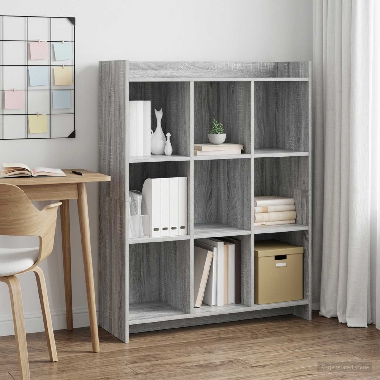 Boekenkast Grijs Sonoma 87,5 x 30 x 111 cm Bewerkt hout