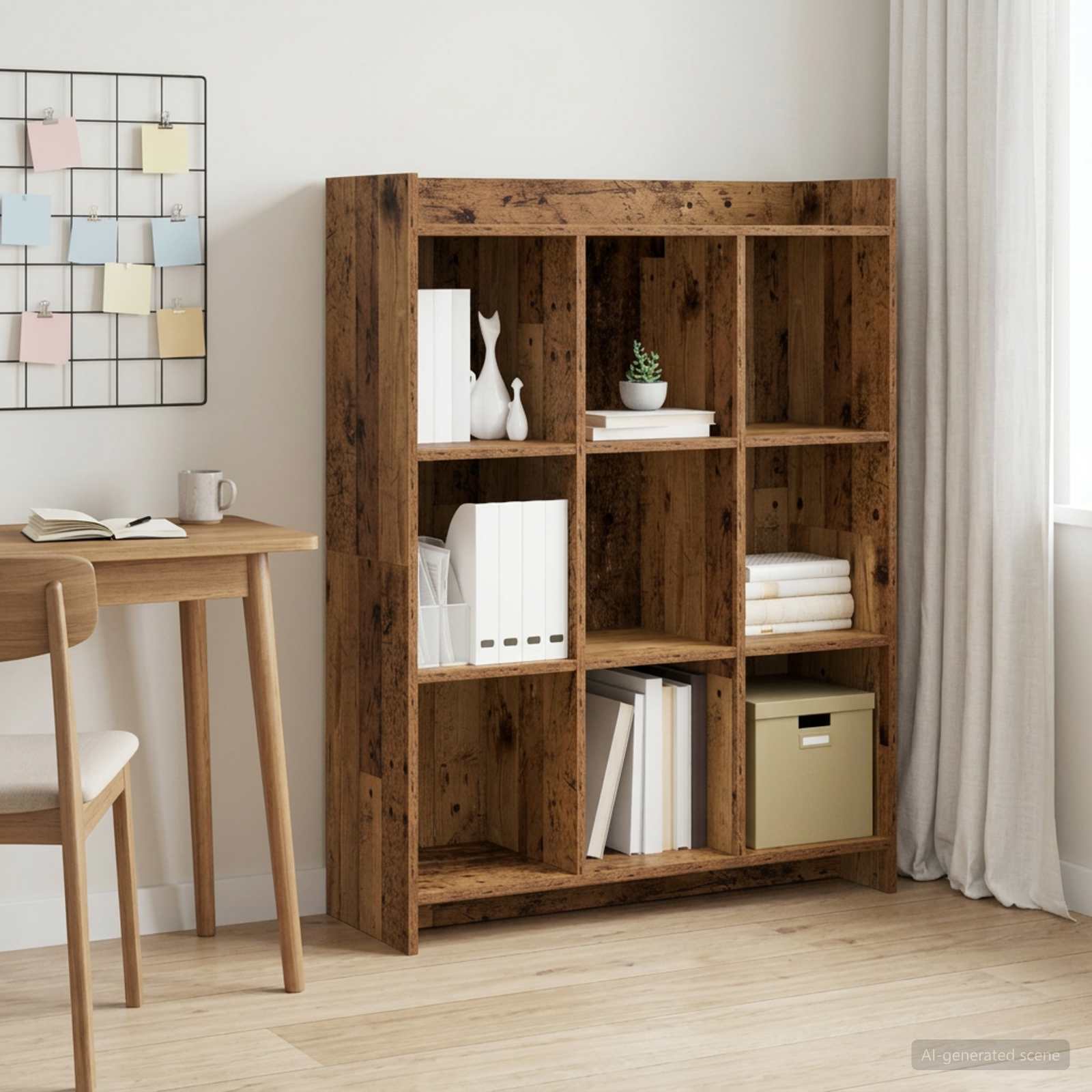 Boekenkast Oud hout 87,5 x 30 x 111 cm Bewerkt hout