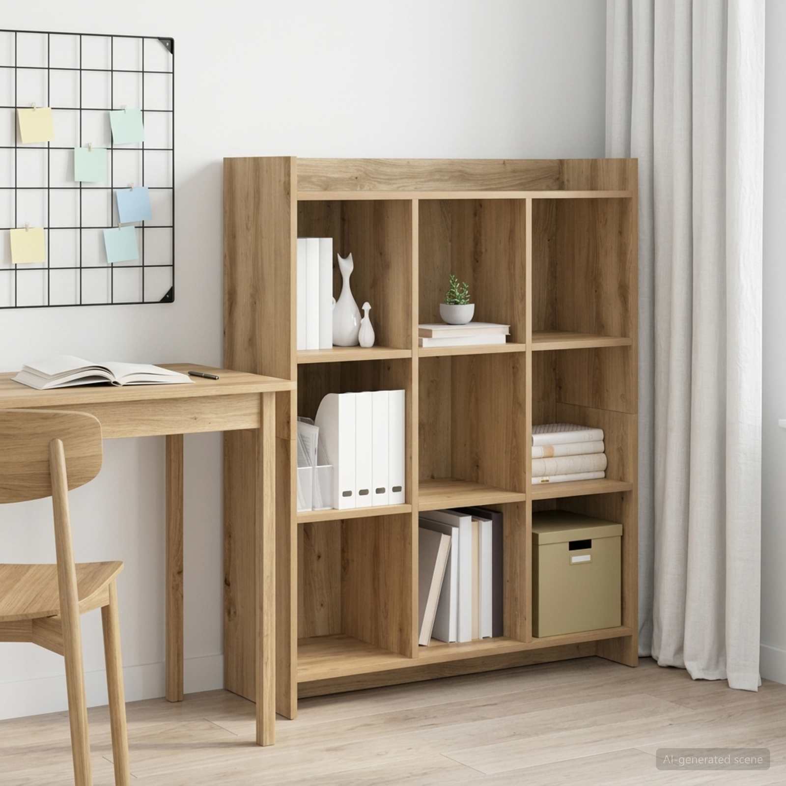 Boekenkast 9-laags 87,5 x 30 x 111 cm Bewerkt hout