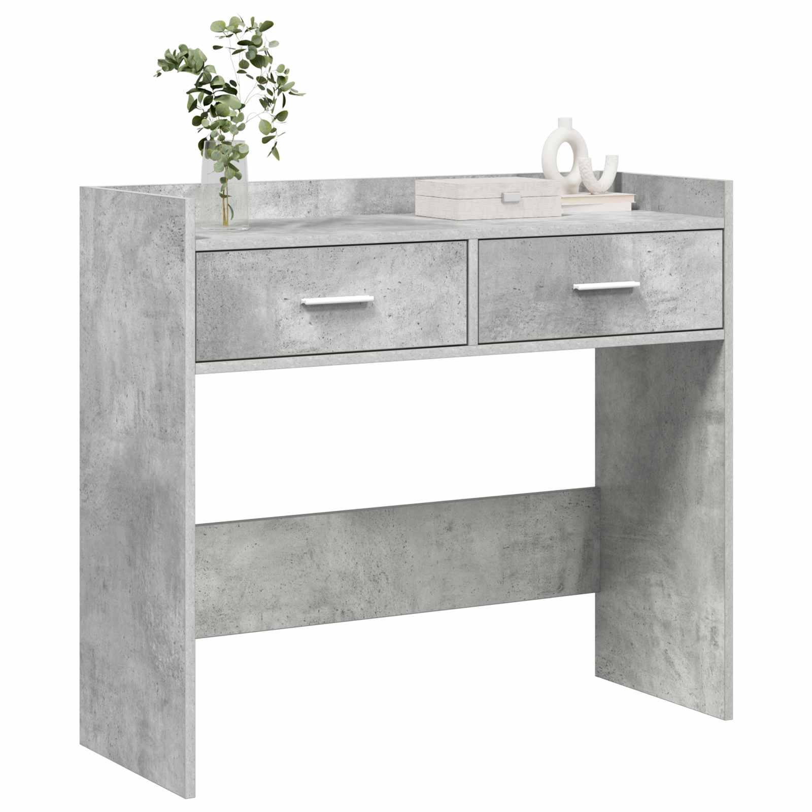 Wandtafel Betongrijs 90 x 35 x 80 cm Bewerkt hout – afbeelding 3