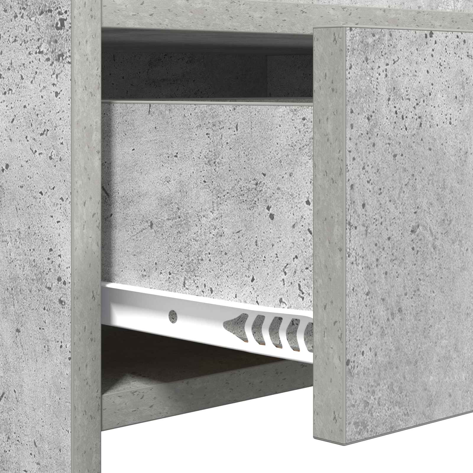 Wandtafel Betongrijs 90 x 35 x 80 cm Bewerkt hout – afbeelding 8