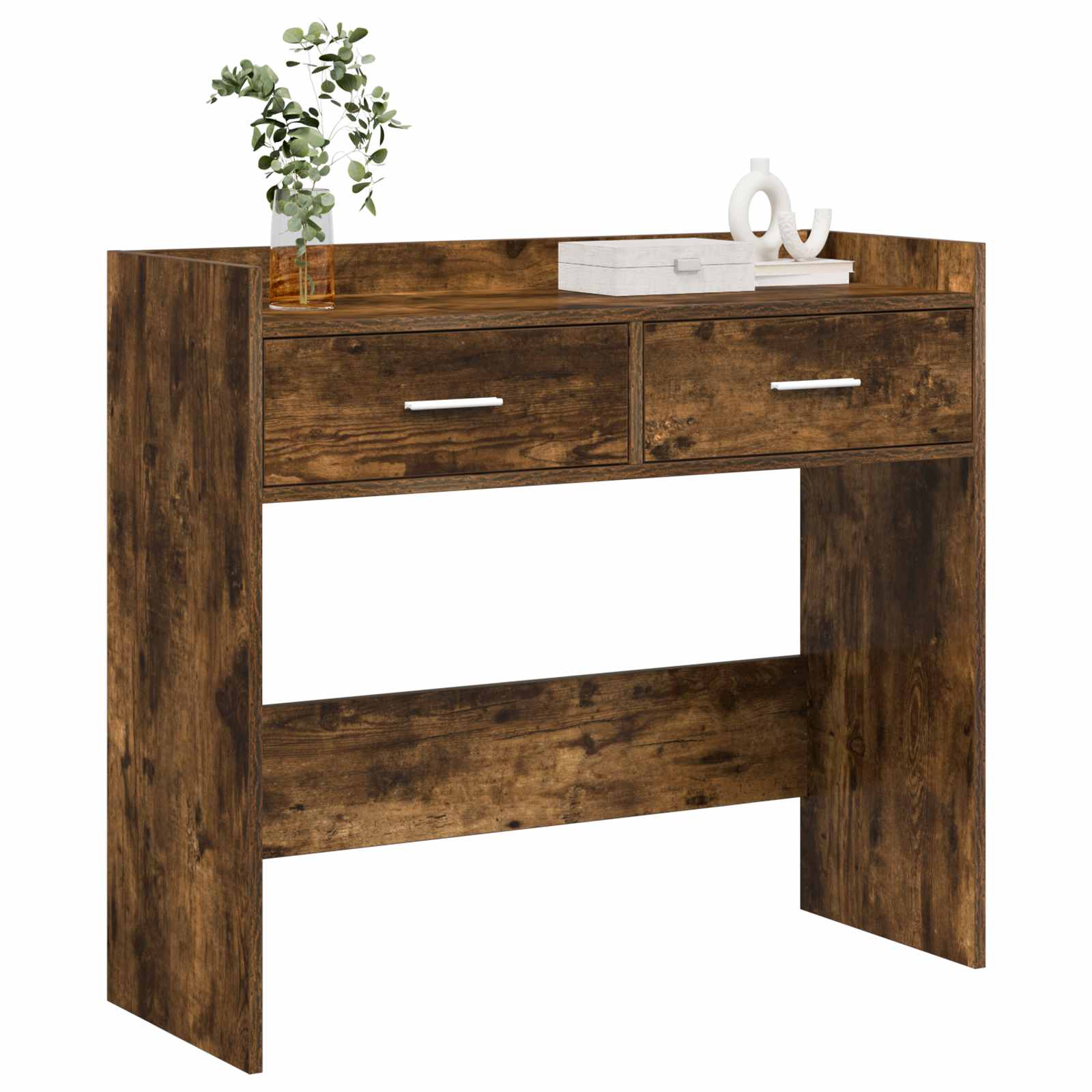 Wandtafel Gerookt eiken 90 x 35 x 80 cm Bewerkt hout – afbeelding 3