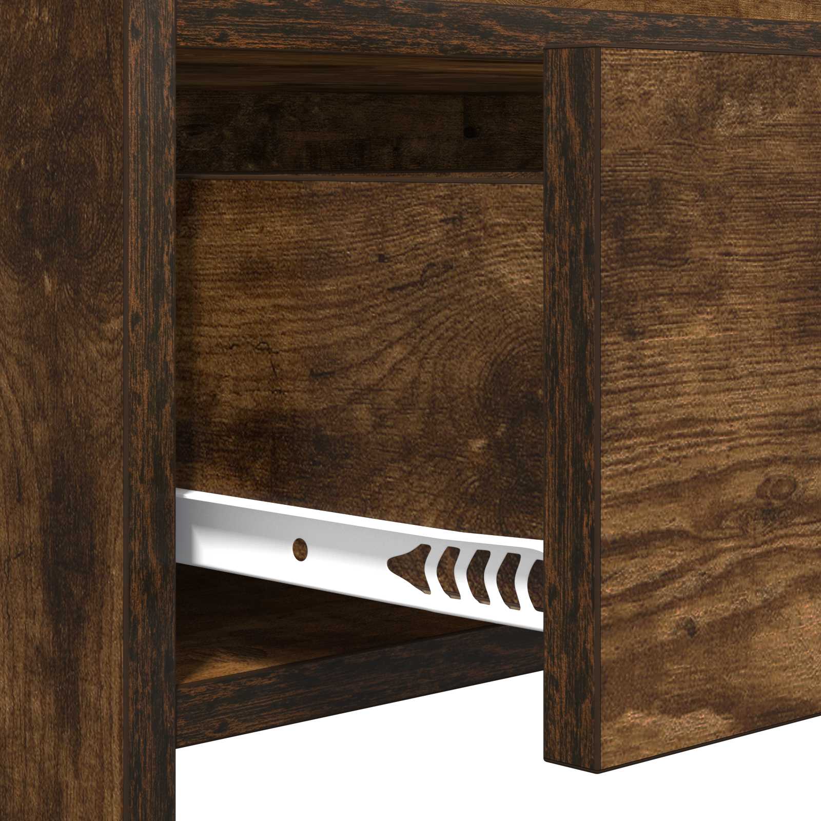 Wandtafel Gerookt eiken 90 x 35 x 80 cm Bewerkt hout – afbeelding 8