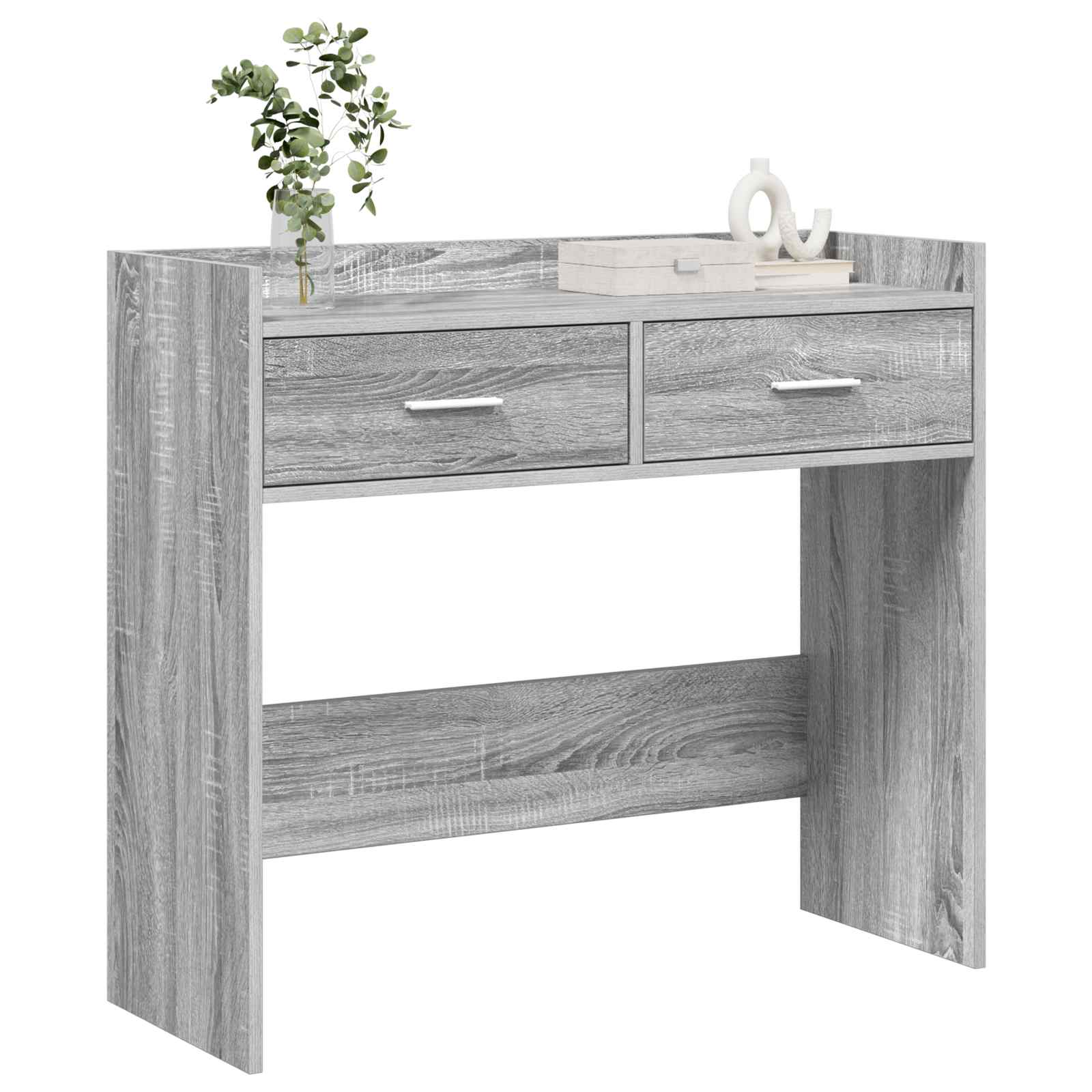 Wandtafel Grijs Sonoma 90 x 35 x 80 cm Bewerkt hout – afbeelding 3