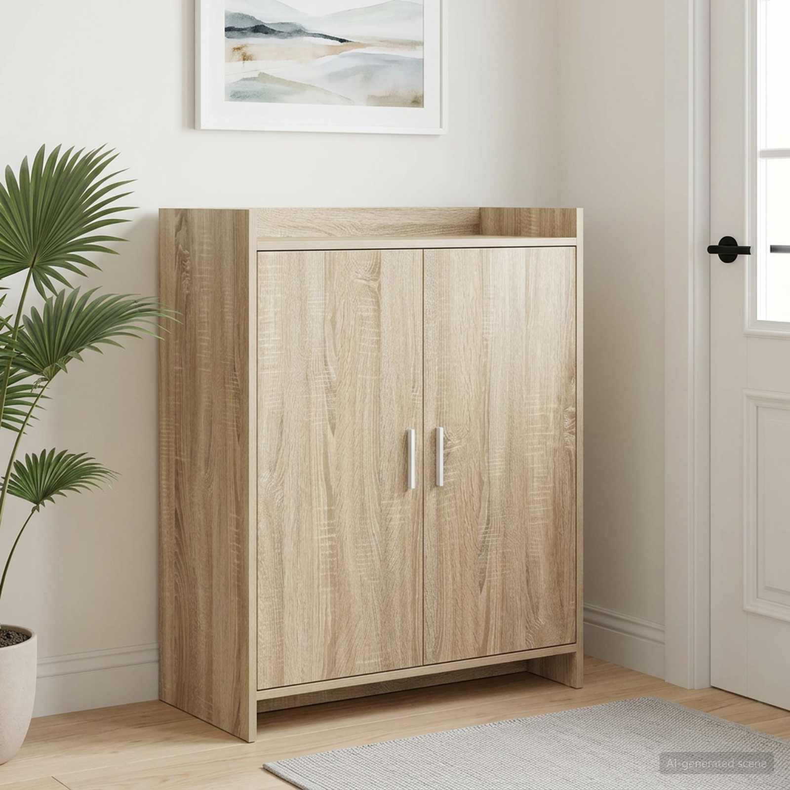 Schoenenkast Sonoma Eiken 73,5 x 36 x 92 cm Bewerkt hout – afbeelding 1