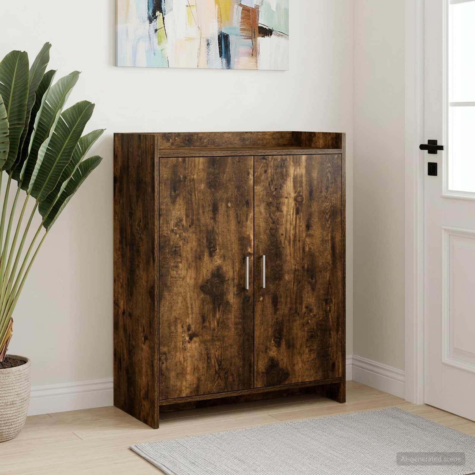 Schoenenkast Gerookt eiken 73,5 x 36 x 92 cm Bewerkt hout
