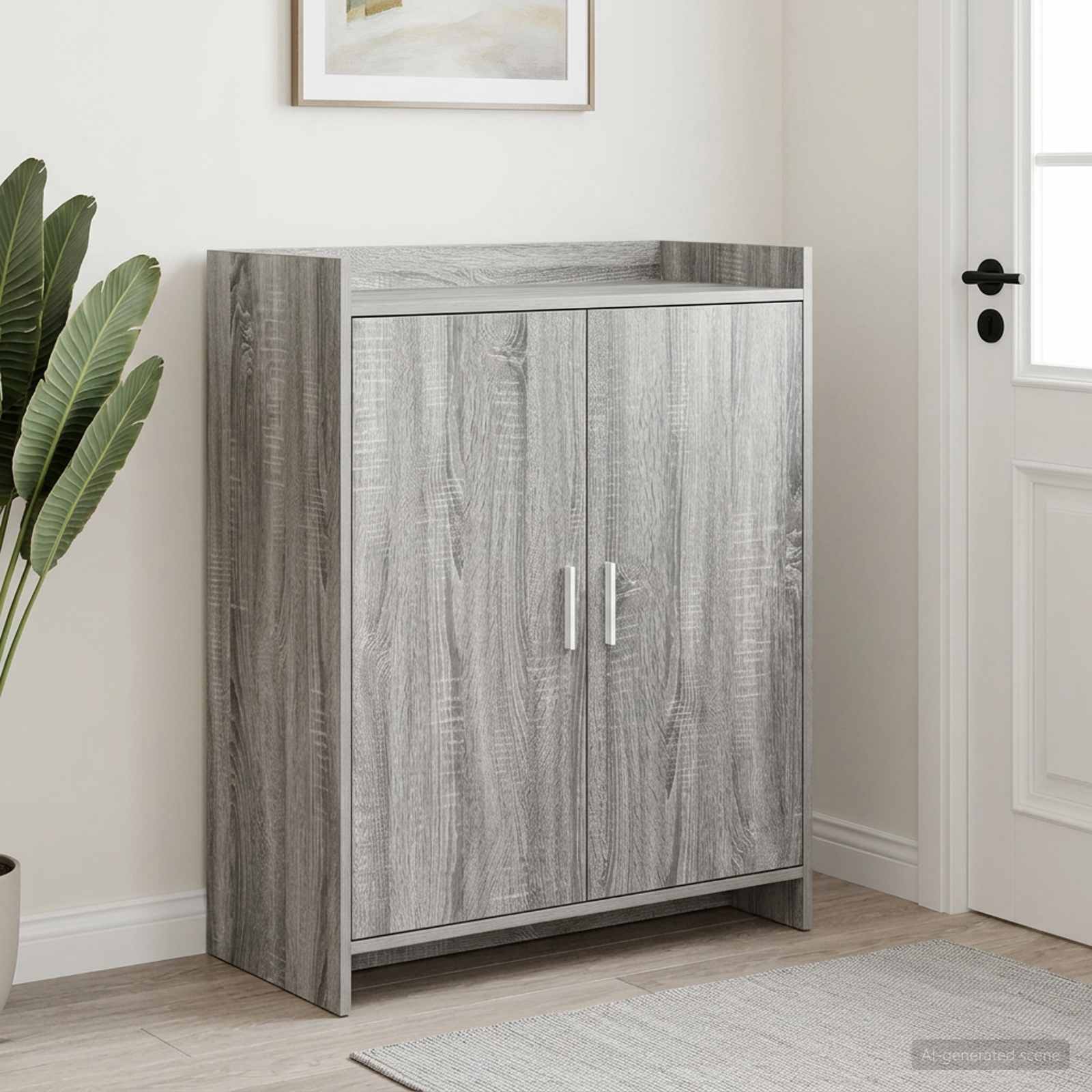 Schoenenkast Grijs Sonoma 73,5 x 36 x 92 cm Bewerkt hout