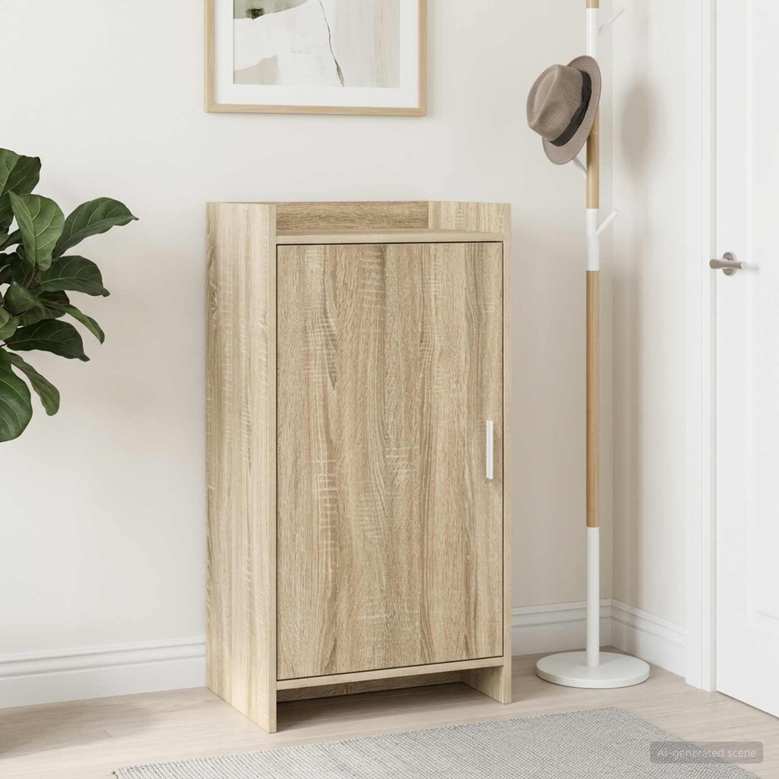 Schoenenkast Sonoma Eiken 48 x 36 x 92 cm Bewerkt hout