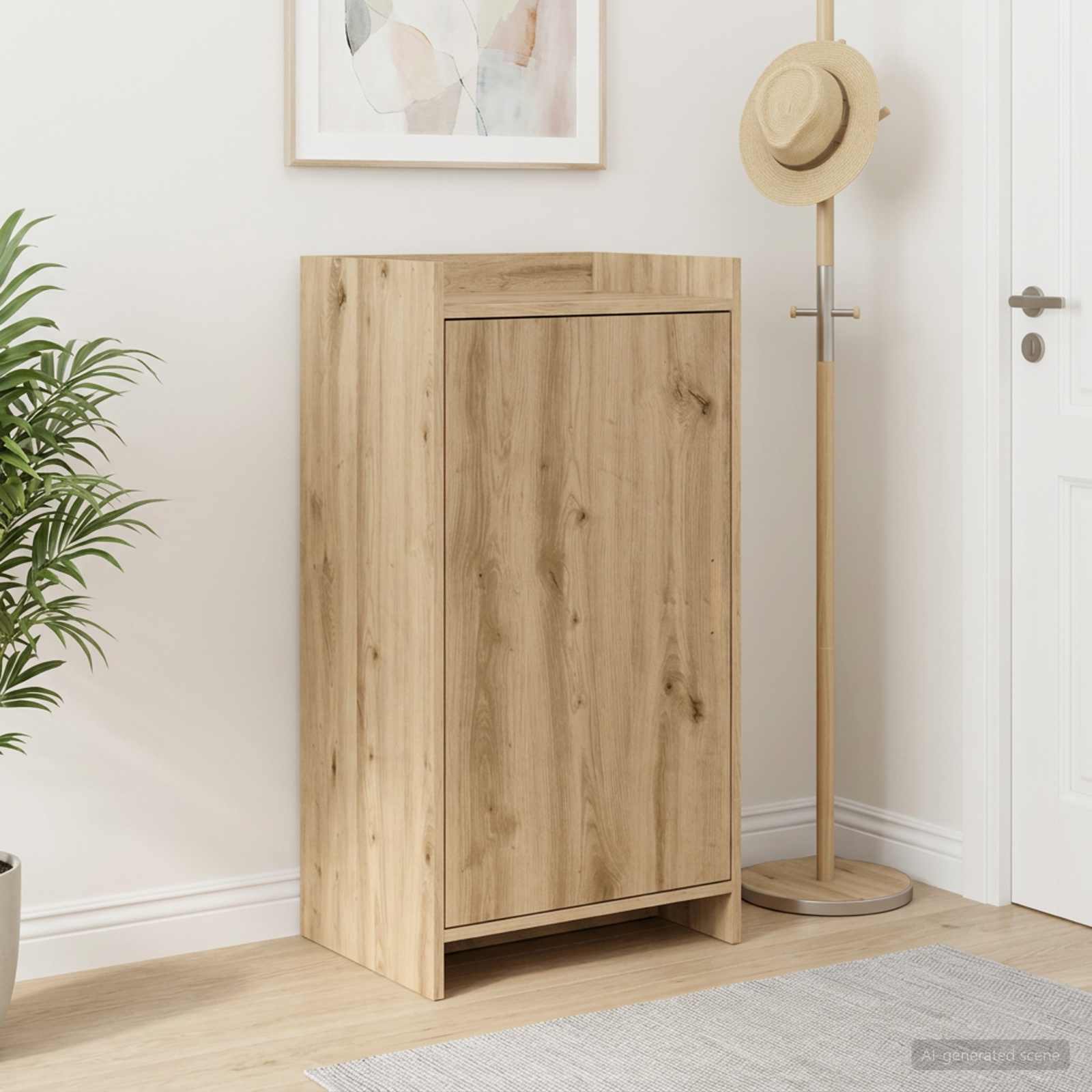 Schoenenkast 48 x 36 x 92 cm Bewerkt hout Artisanaal eiken