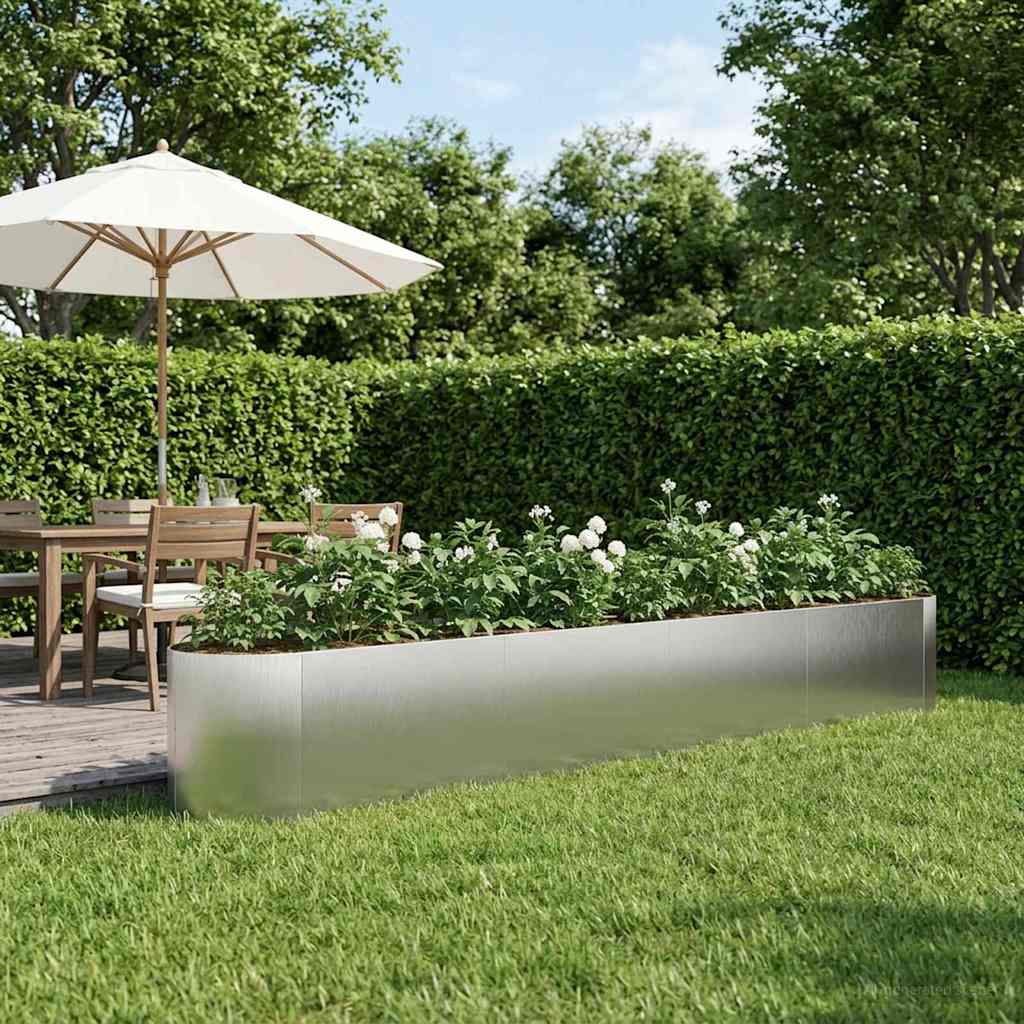 Verhoogd Tuinbed Roestvrij staal 380 x 40 x 40 cm Staal – afbeelding 1