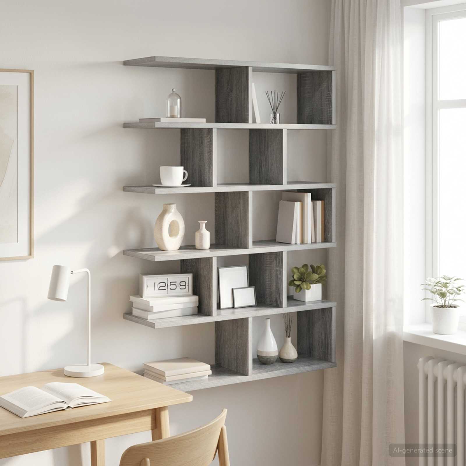 Wandplank Grijs Sonoma 70 x 20 x 100 cm Bewerkt hout