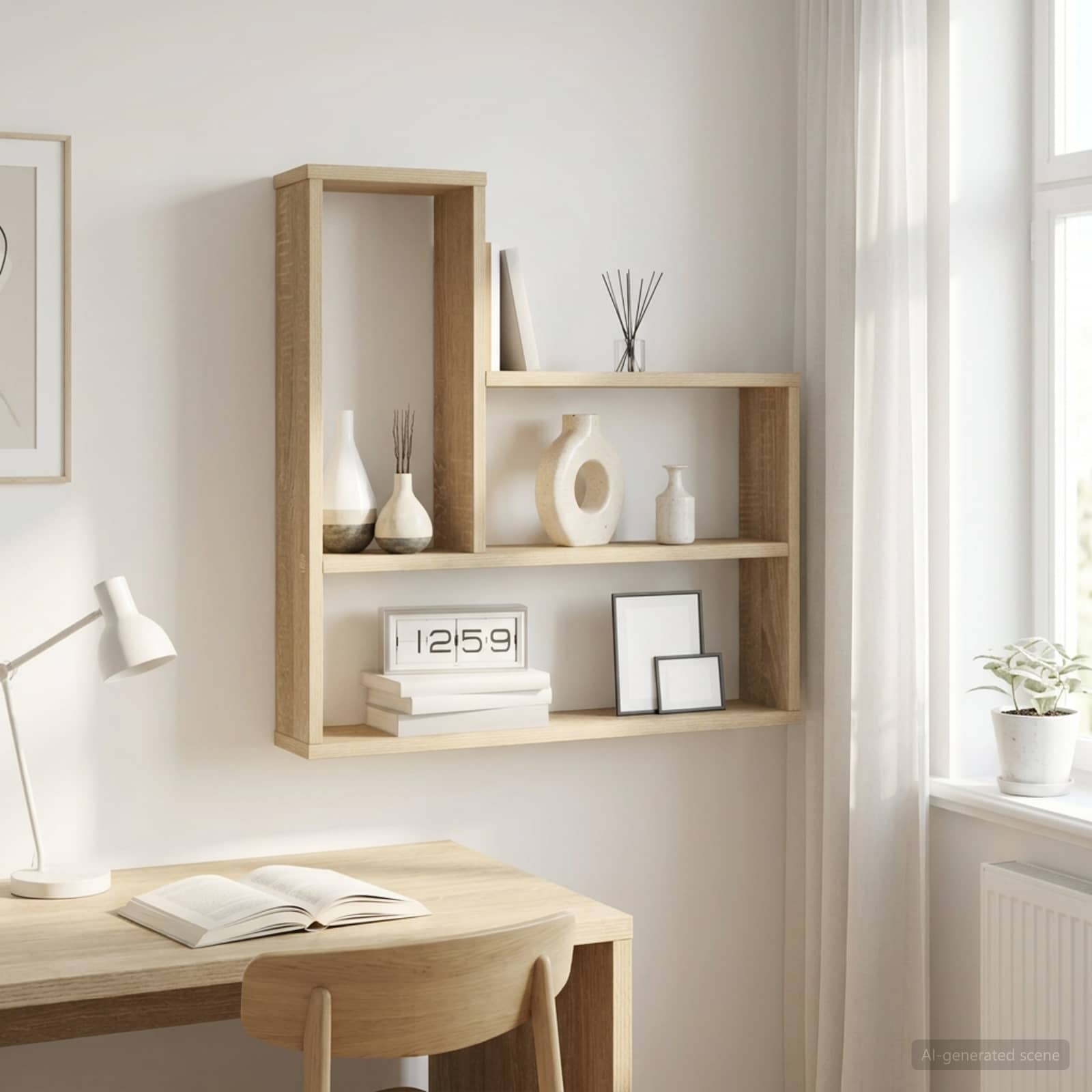 Wandplank Sonoma Eiken 60 x 11 x 60 cm Bewerkt hout