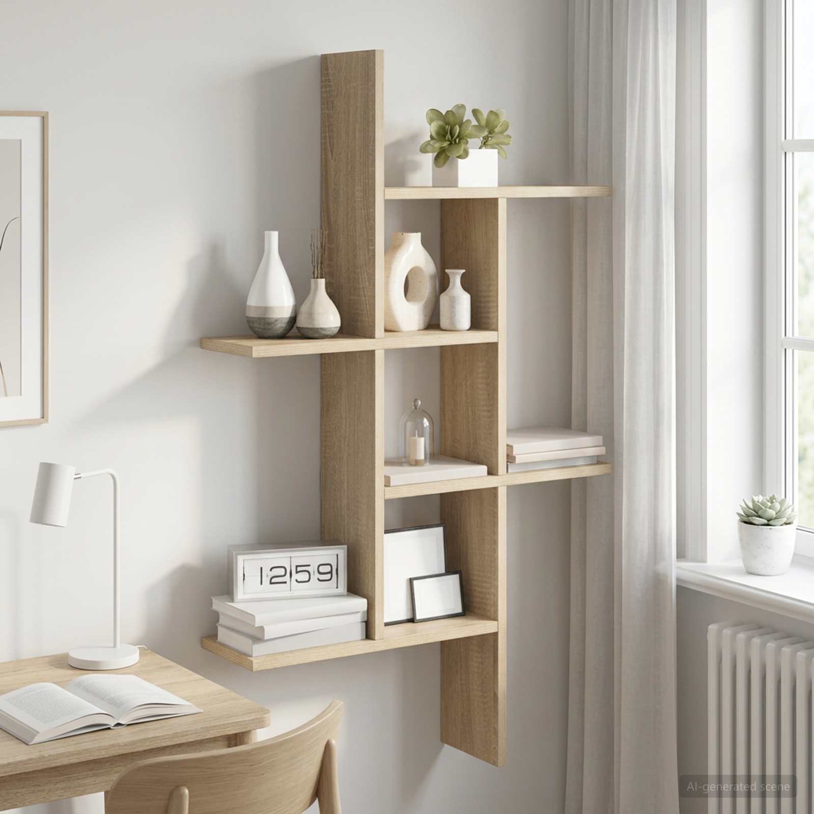 Wandplank Sonoma Eiken 61 x 15 x 102 cm Bewerkt hout