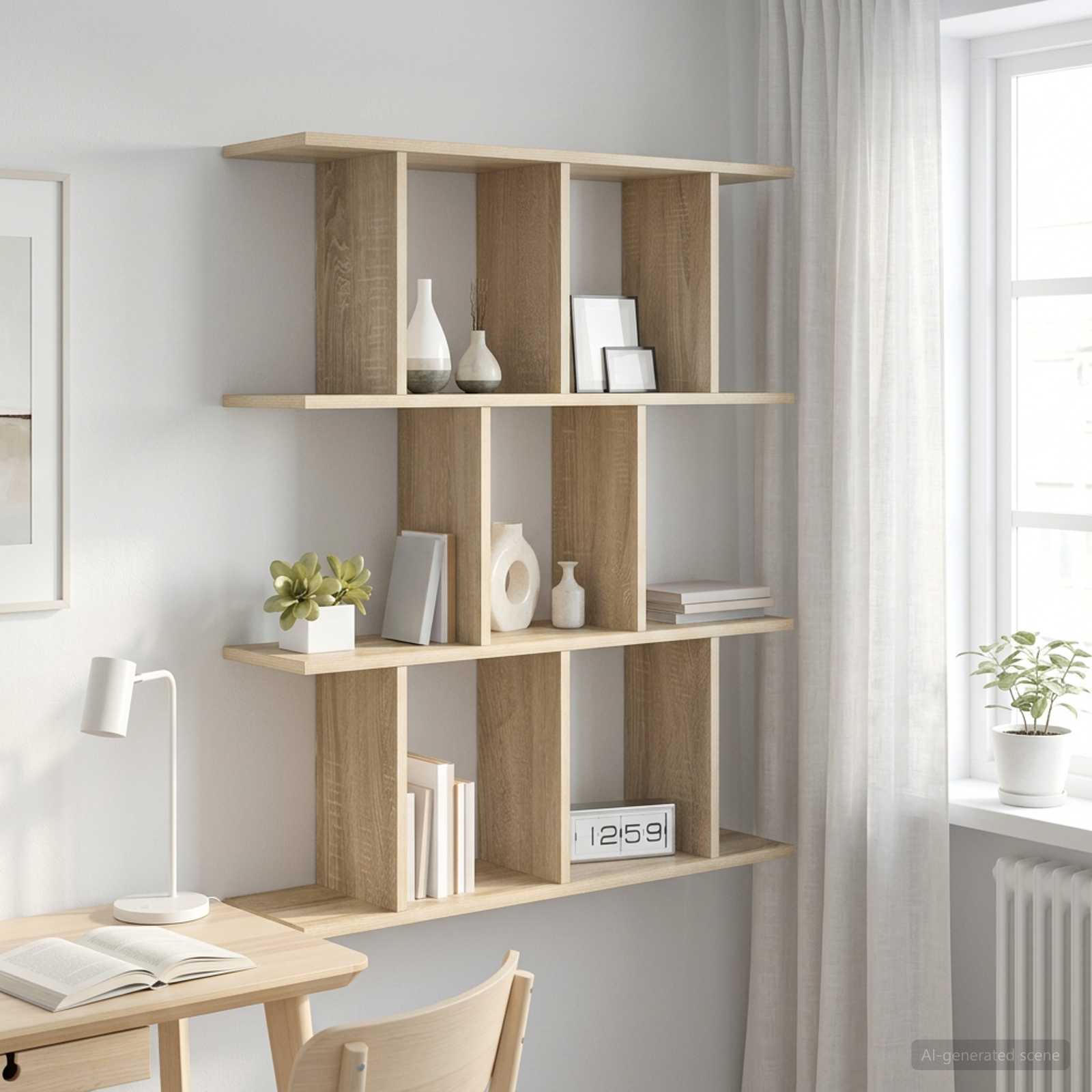 Wandplank Sonoma Eiken 102 x 20 x 96 cm Bewerkt hout