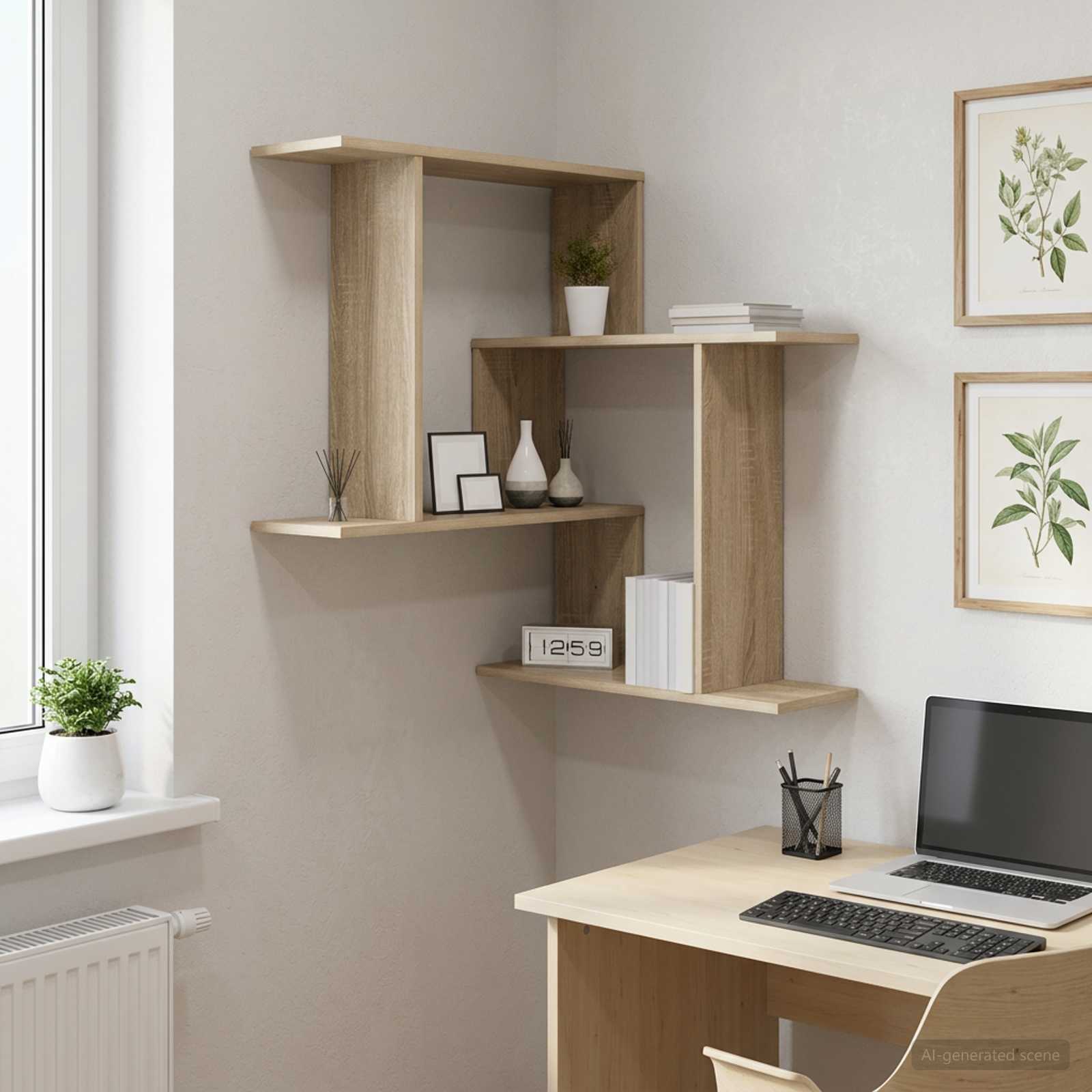 Wandplank Sonoma Eiken 67 x 67 x 87 cm Bewerkt hout