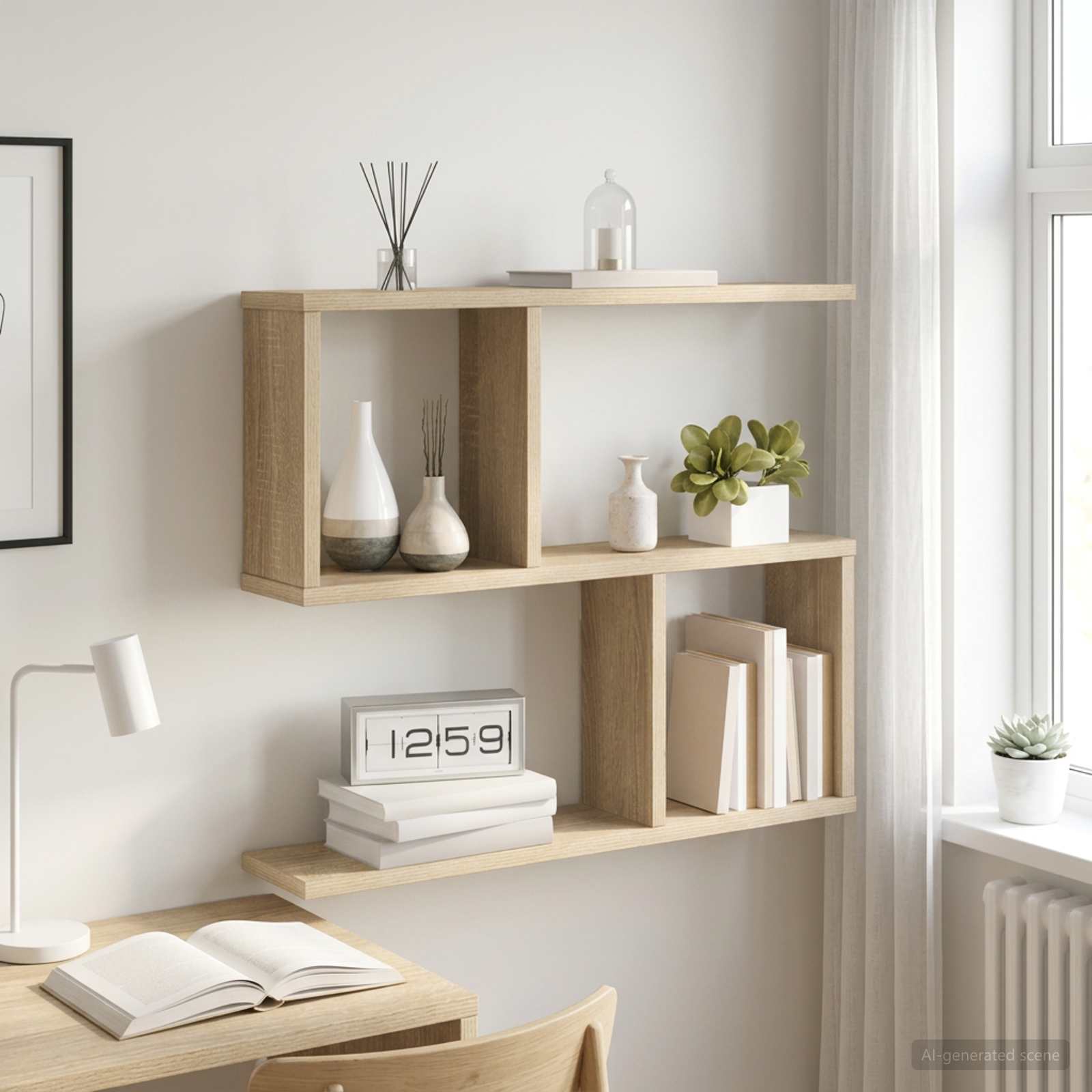 Wandplank Sonoma Eiken 60 x 12 x 50,5 cm Bewerkt hout