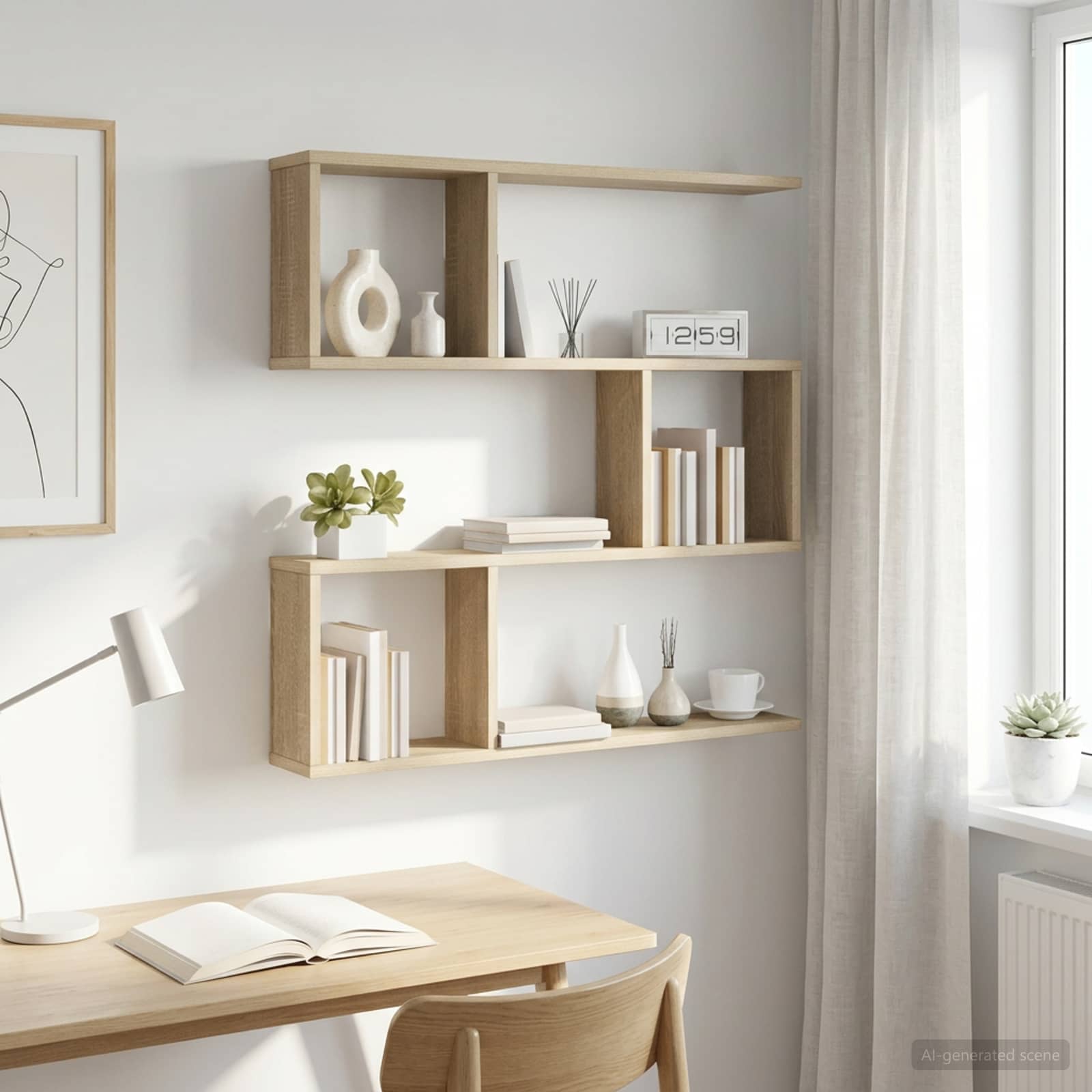 Wandplank Sonoma Eiken 80 x 12 x 79,5 cm Bewerkt hout